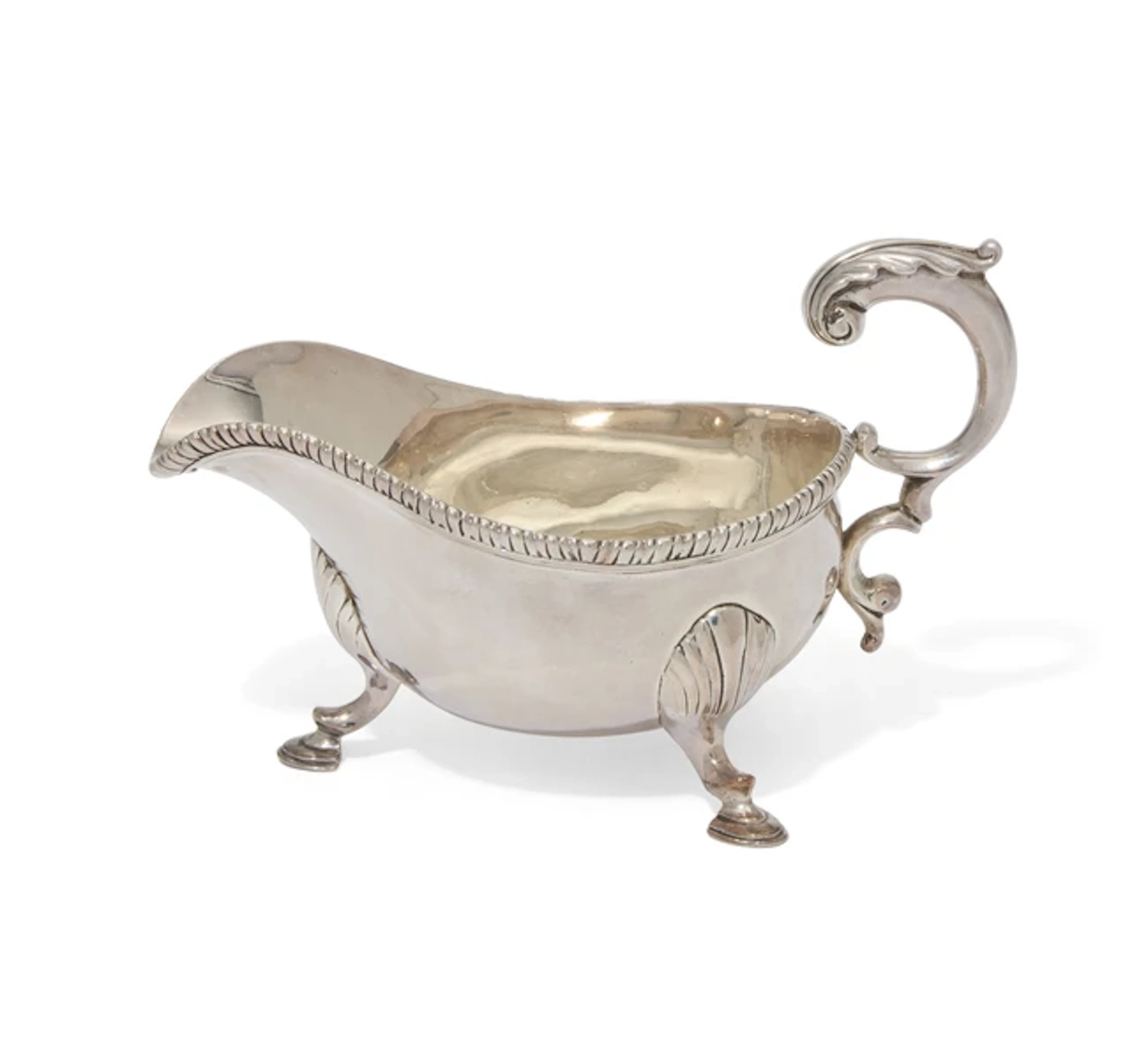 A Victorian silver sauce boat