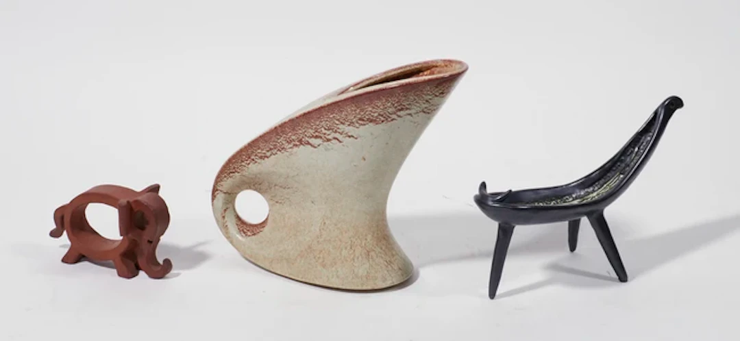 French Studio Ceramics Comprising a pitcher by Roberto Rigon