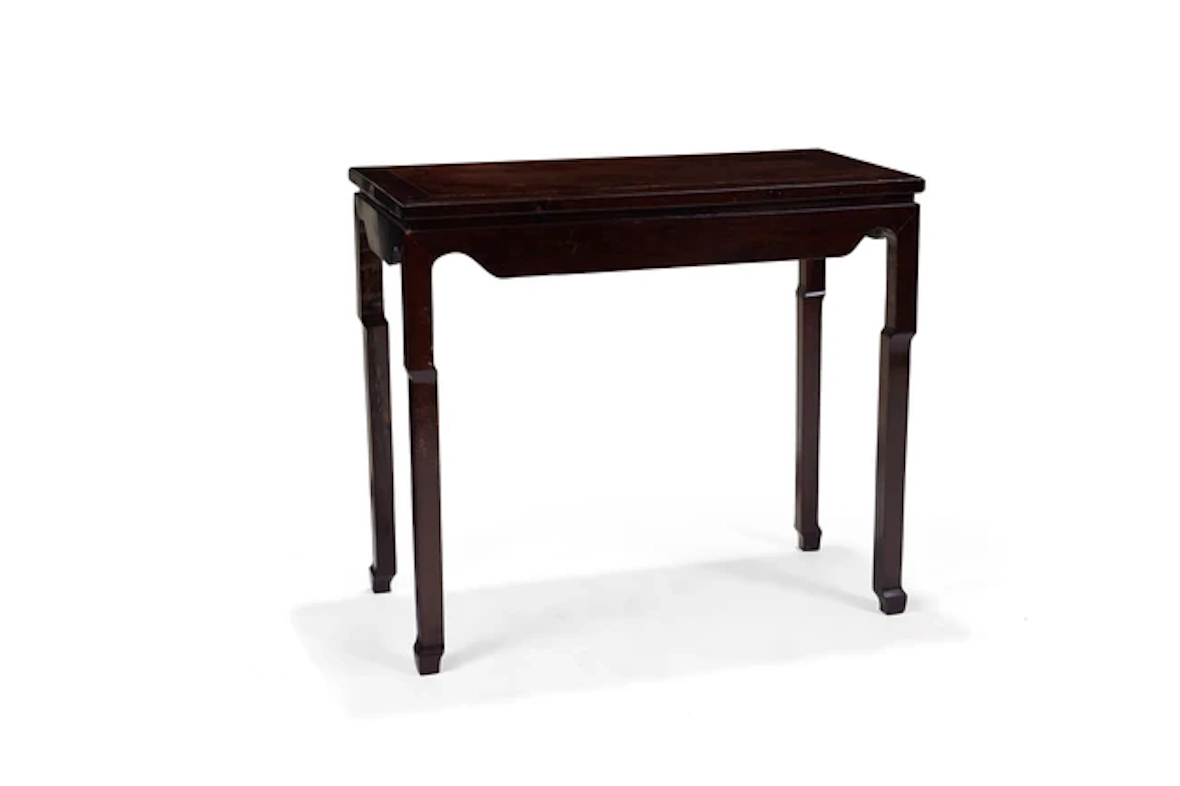 A Chinese hongmu rectangular table 20th century Of waisted form