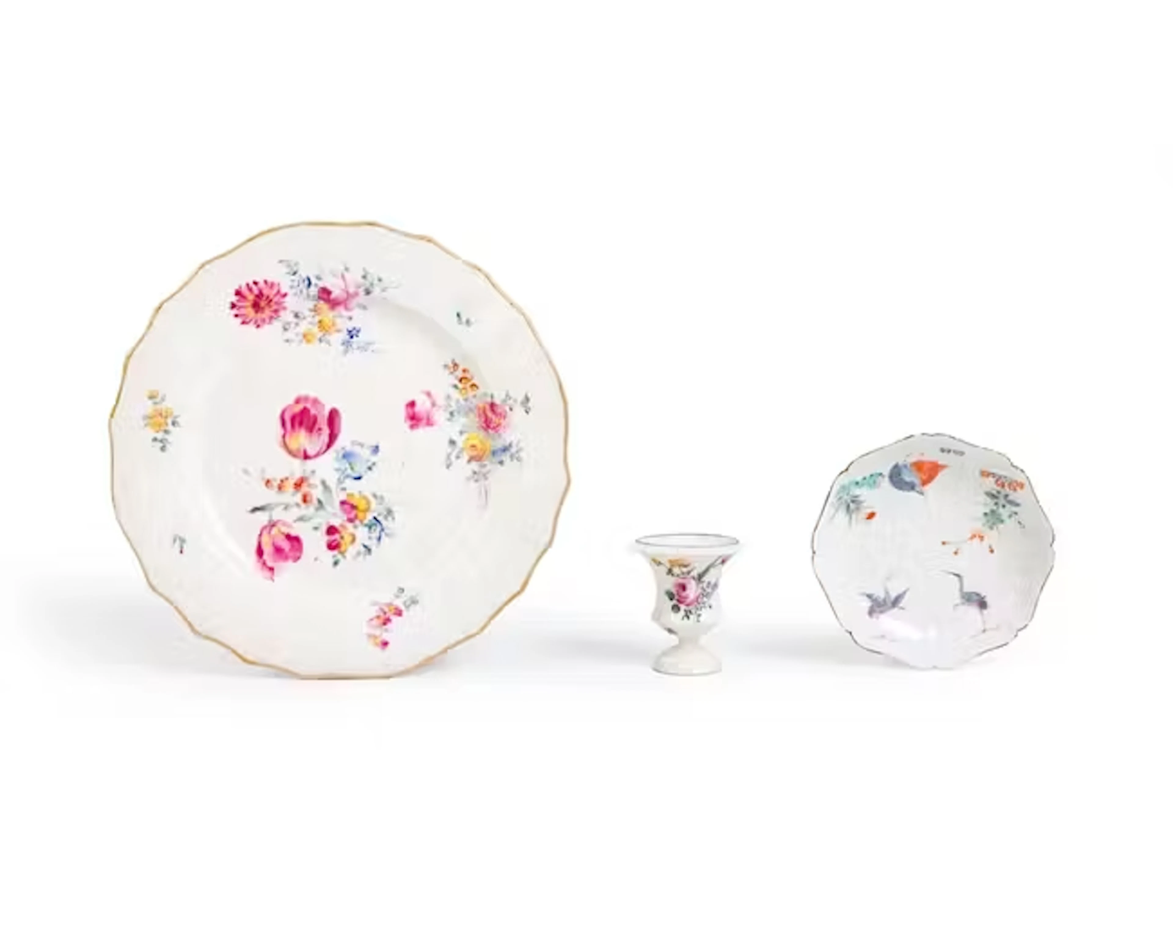 A study group of French porcelain