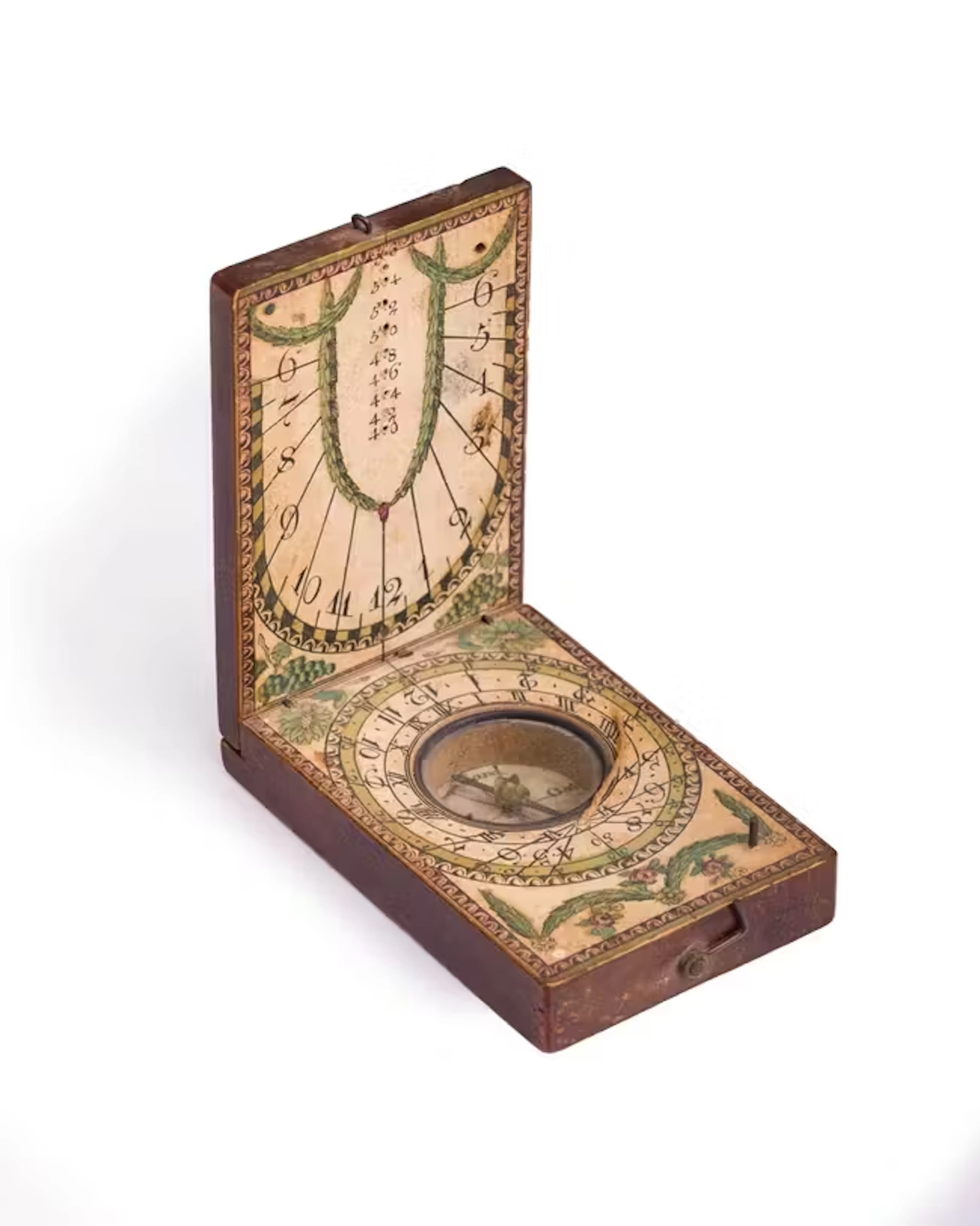 A German diptych folding pocket sundial