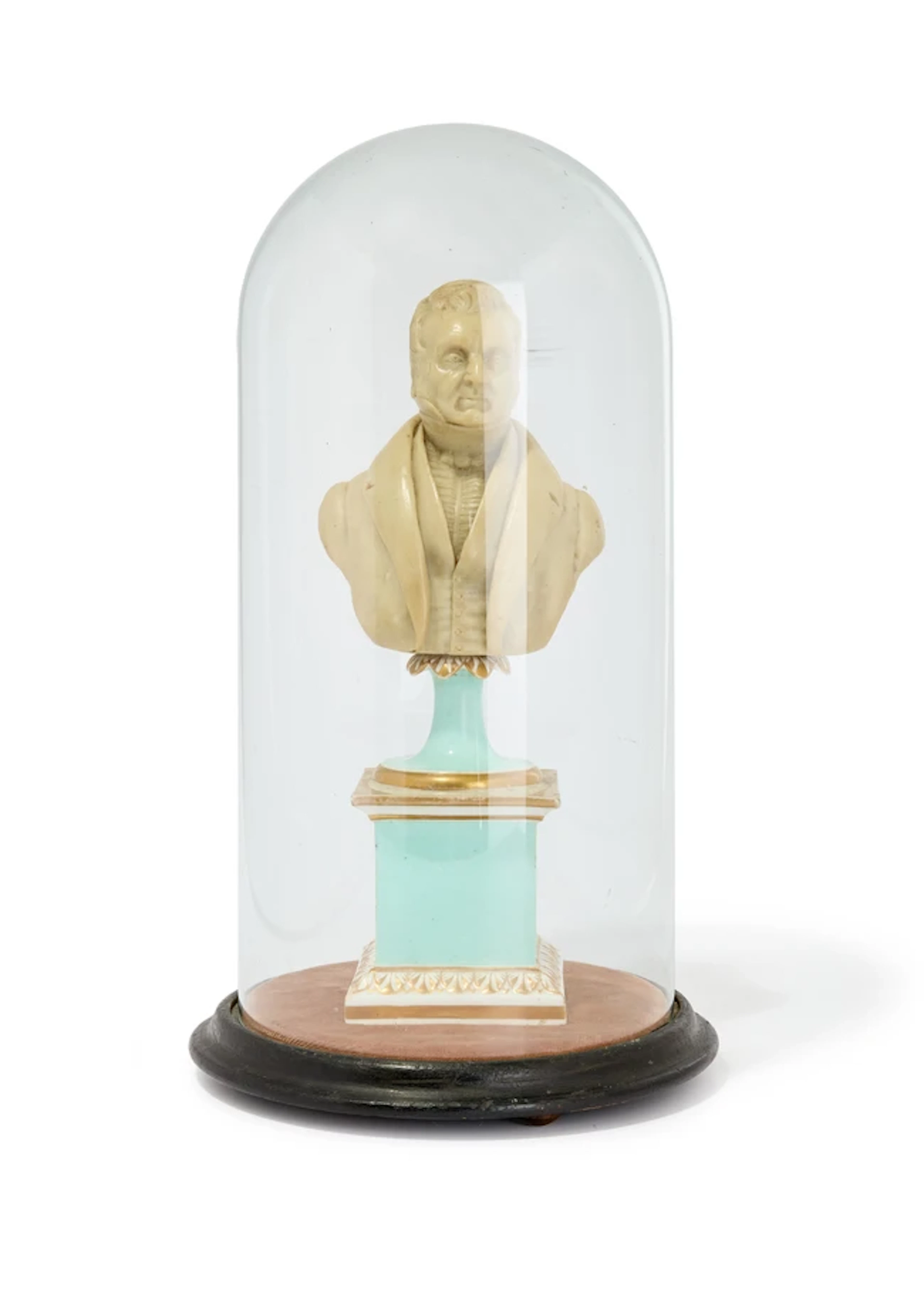An English wax portrait bust of a gentleman