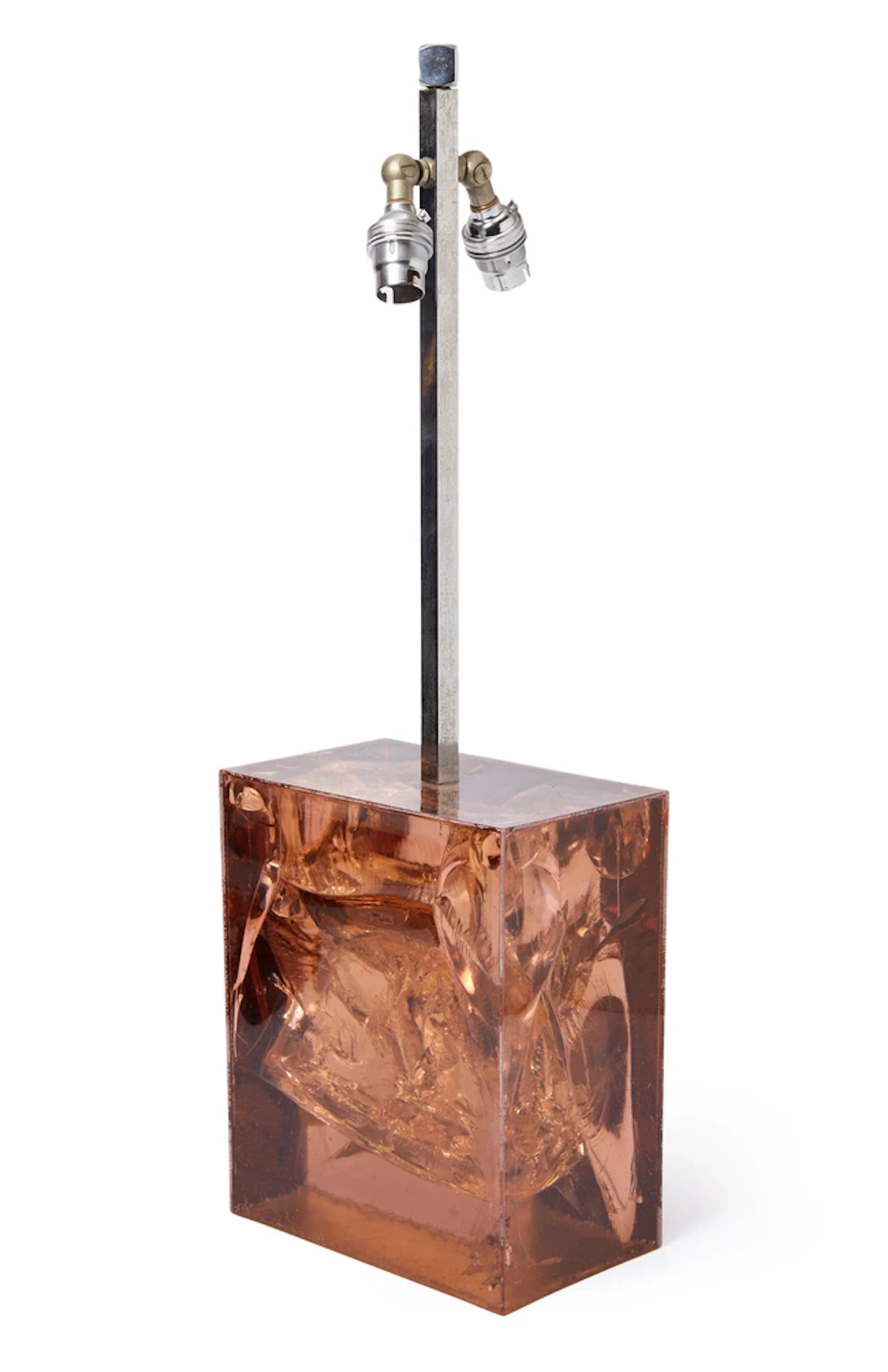 Manner of Pierre Giraudon Two-light table lamp