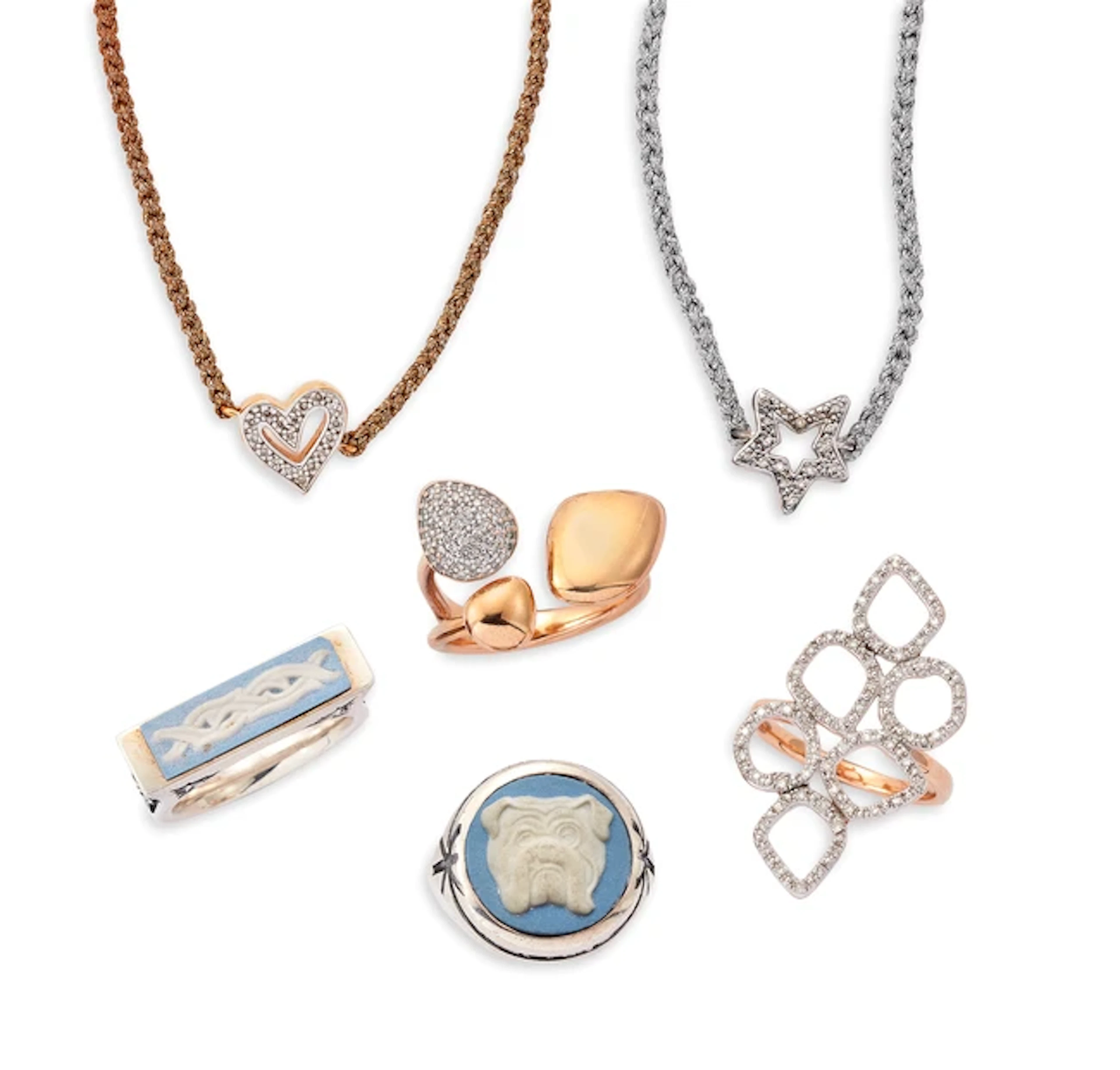 A small group of jewellery