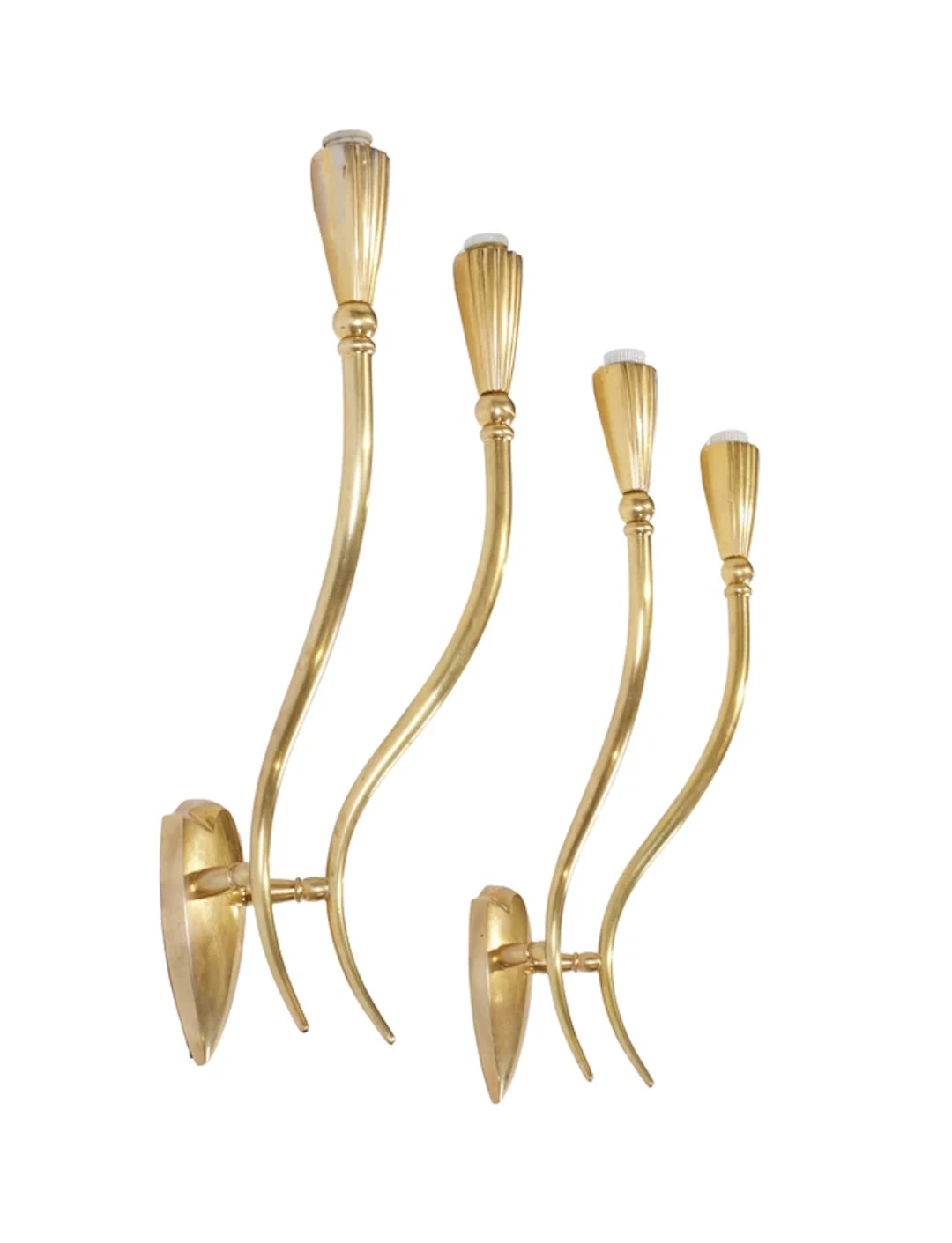 Attributed to Oscar Torlasco for Lumi Pair of wall appliques