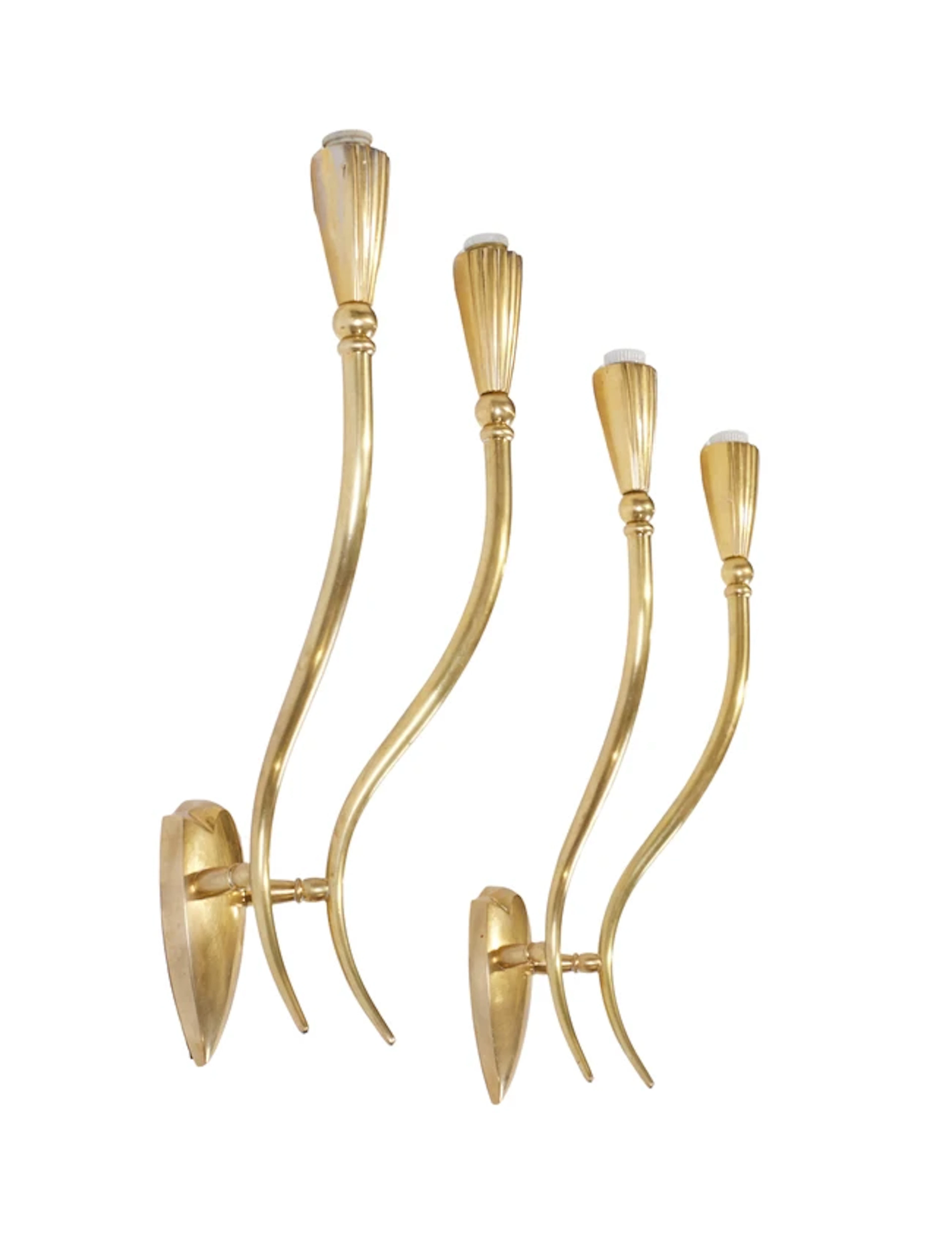 Attributed to Oscar Torlasco for Lumi Pair of wall appliques