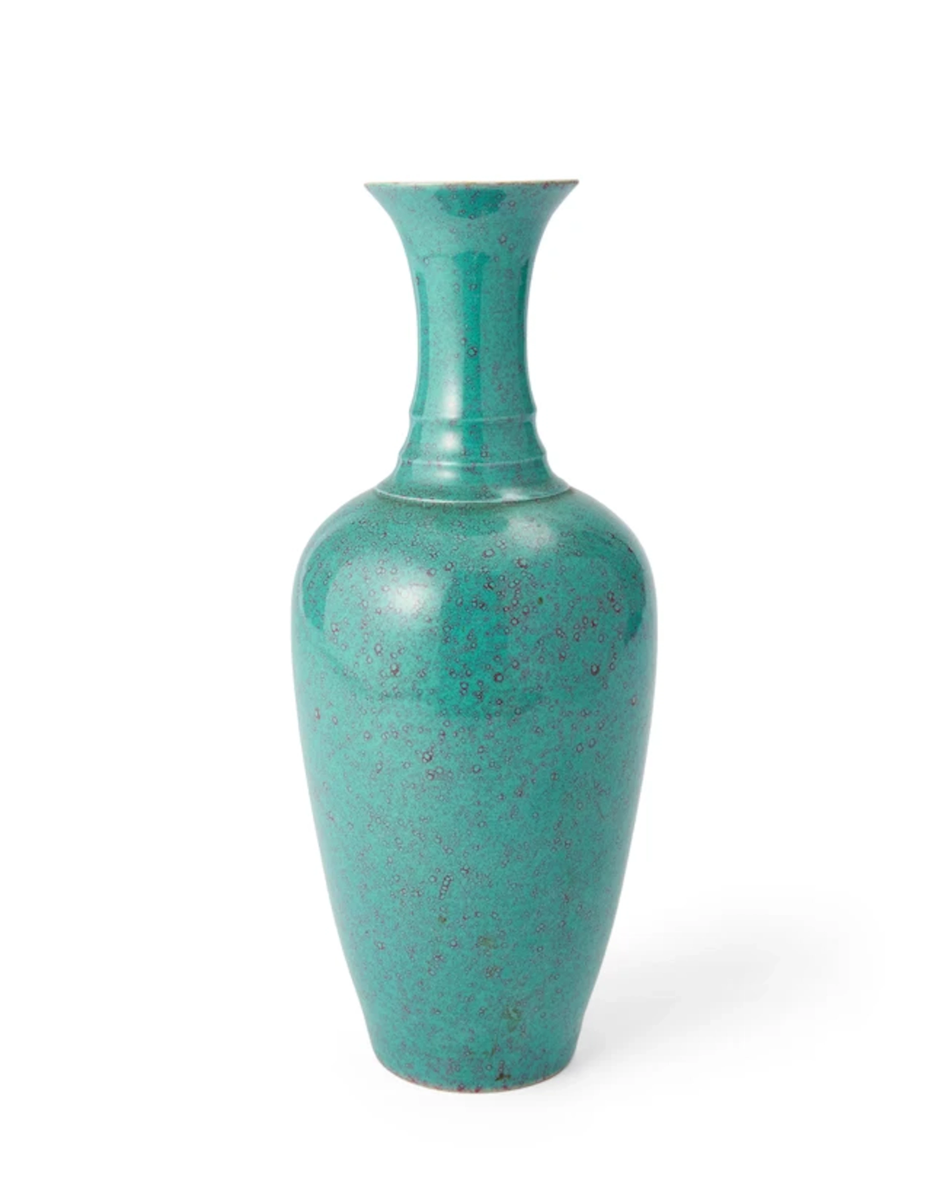 A Chinese robin's egg-glazed baluster vase Late Qing dynasty
