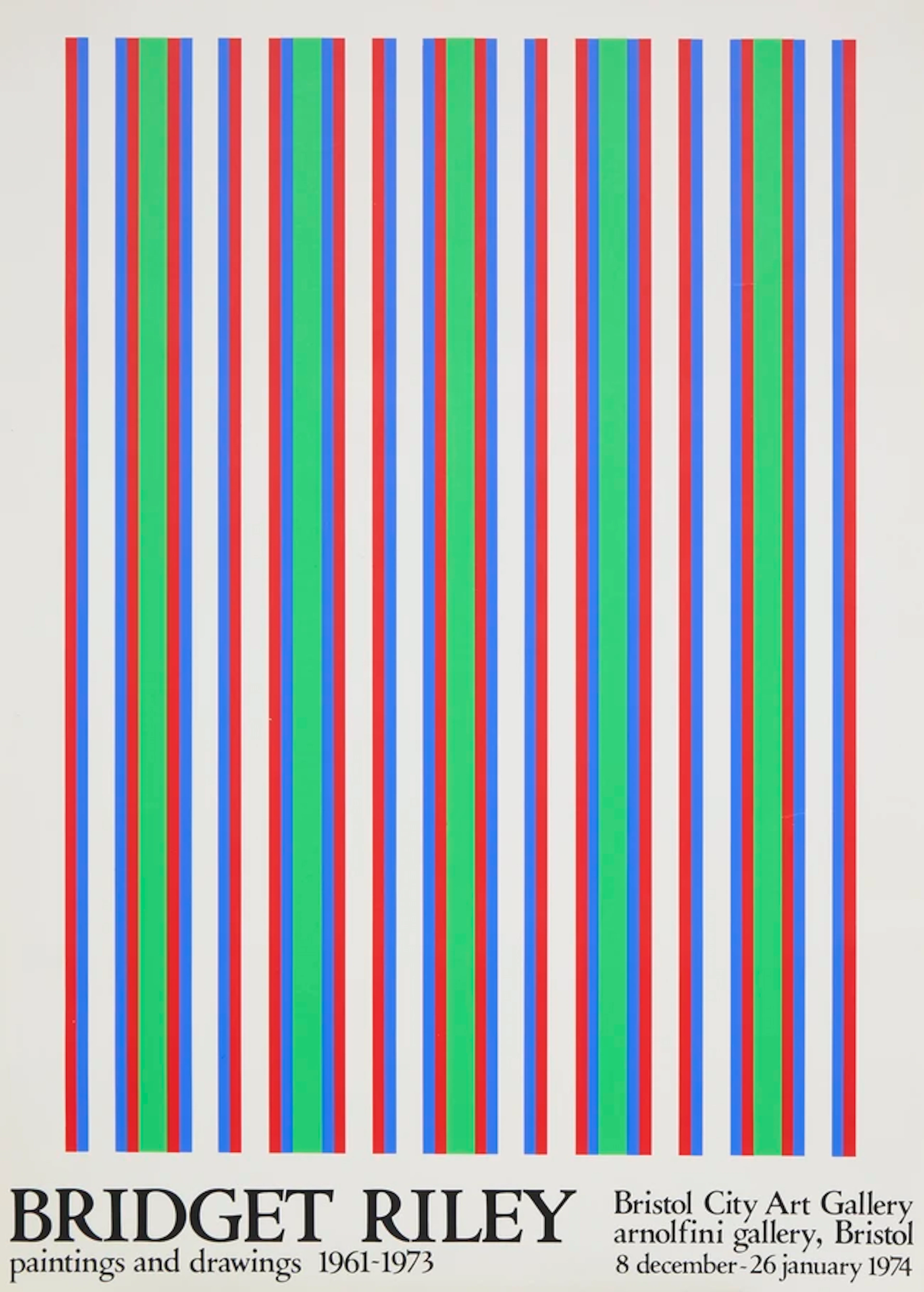 Two exhibition posters for Bridget Riley: paintings and...