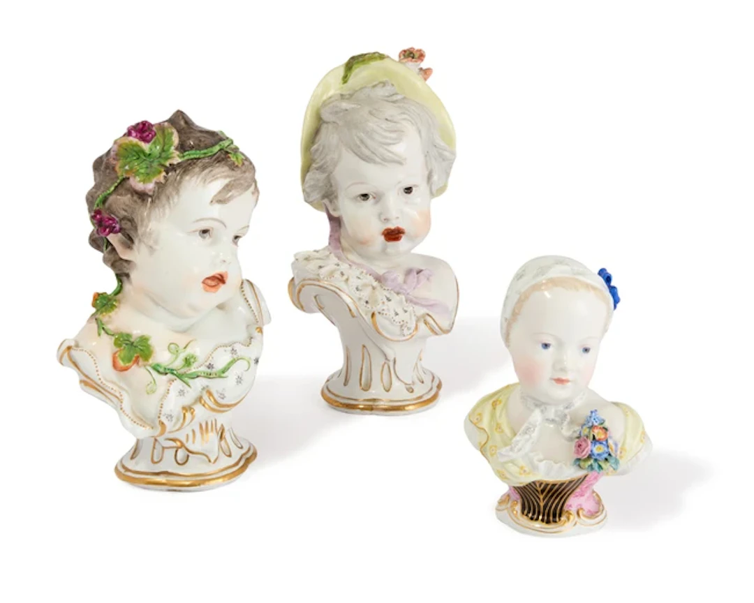 A Meissen porcelain portrait bust of Princess Marie Zepherine de Bourbon