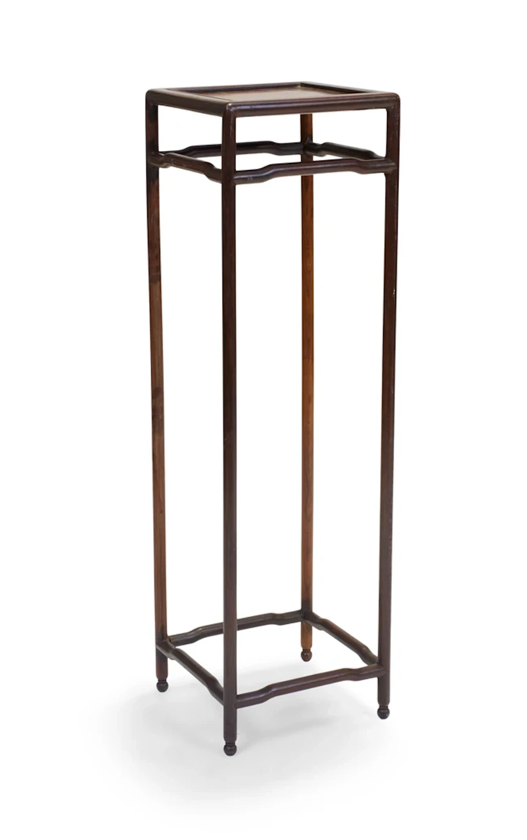 A Chinese hongmu square incense stand Qing dynasty