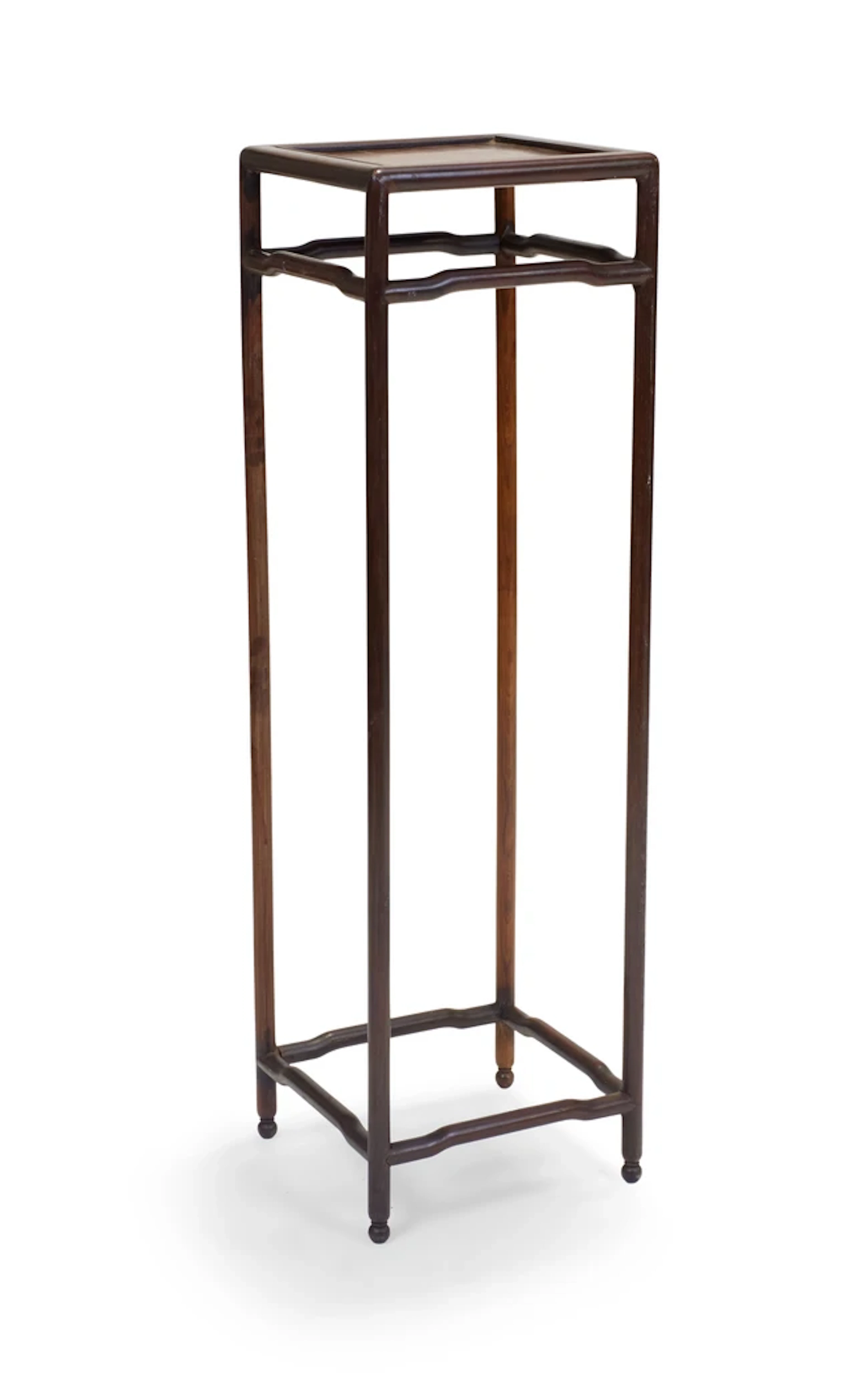 A Chinese hongmu square incense stand Qing dynasty