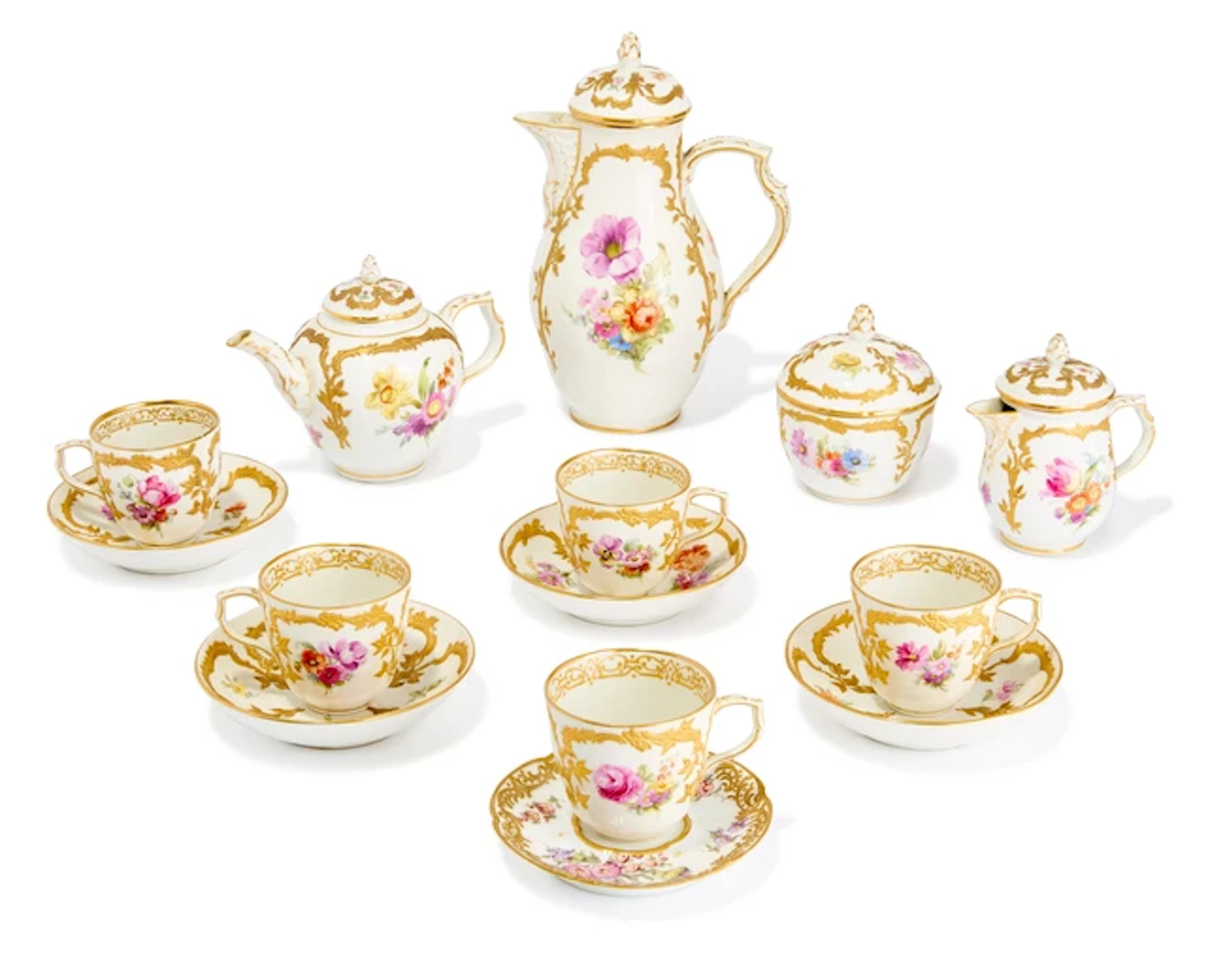 A Berlin (K.P.M.) porcelain coffee service
