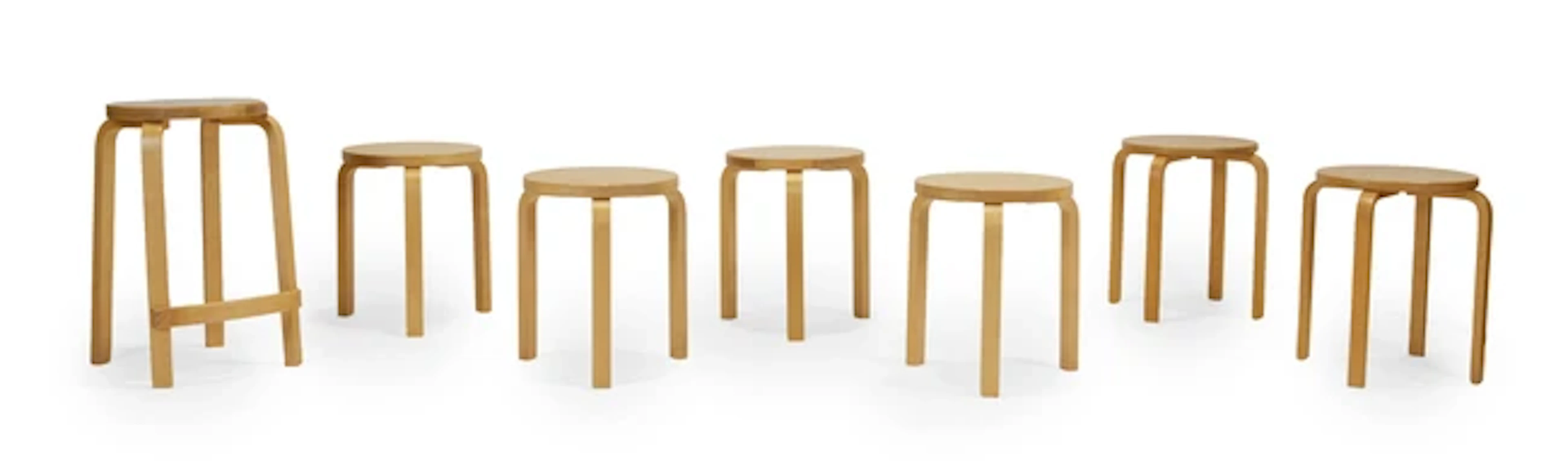 Alvar Aalto (1898-1976) for Artek Four model '61' stools
