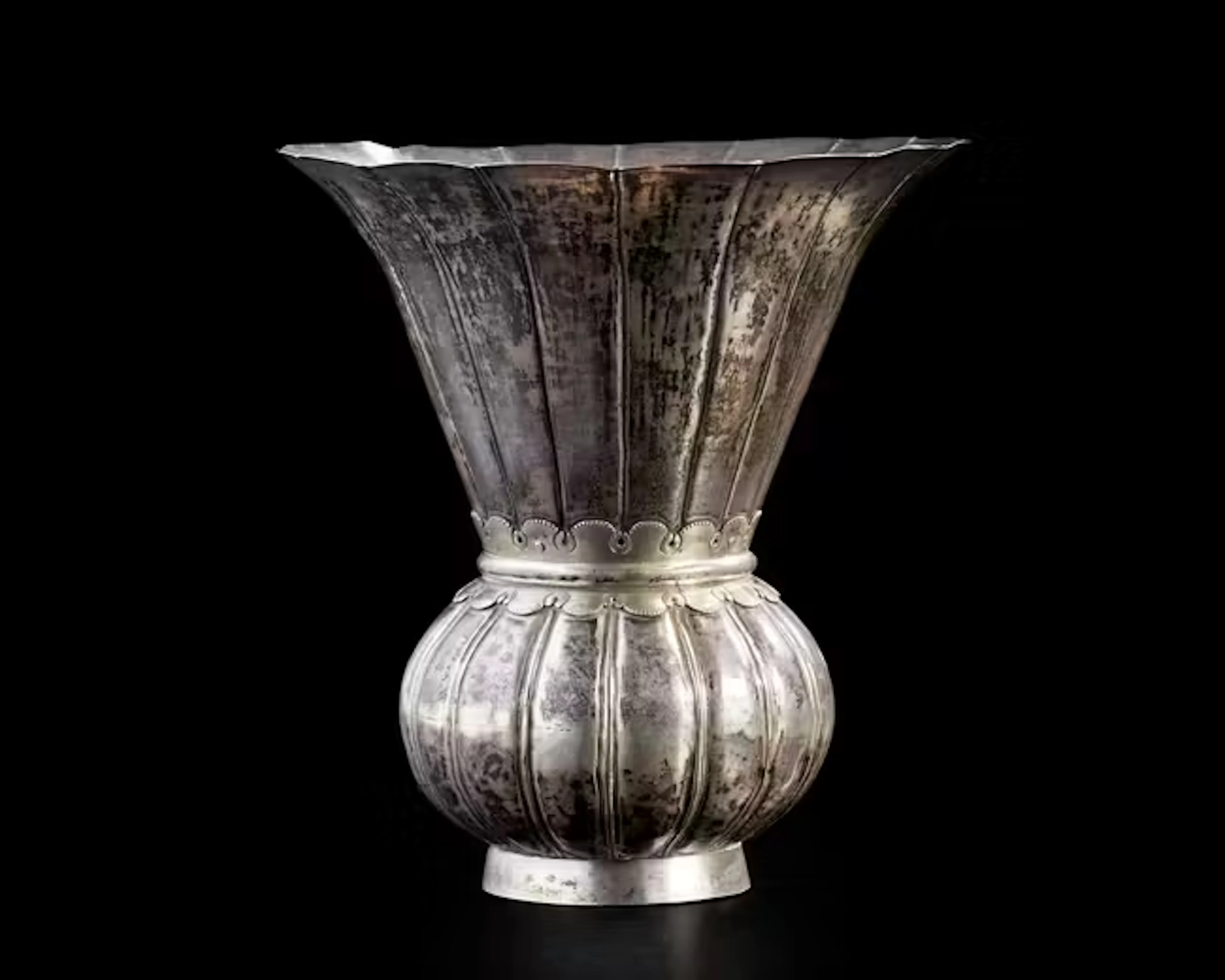 A rare Dutch Colonial silver spittoon