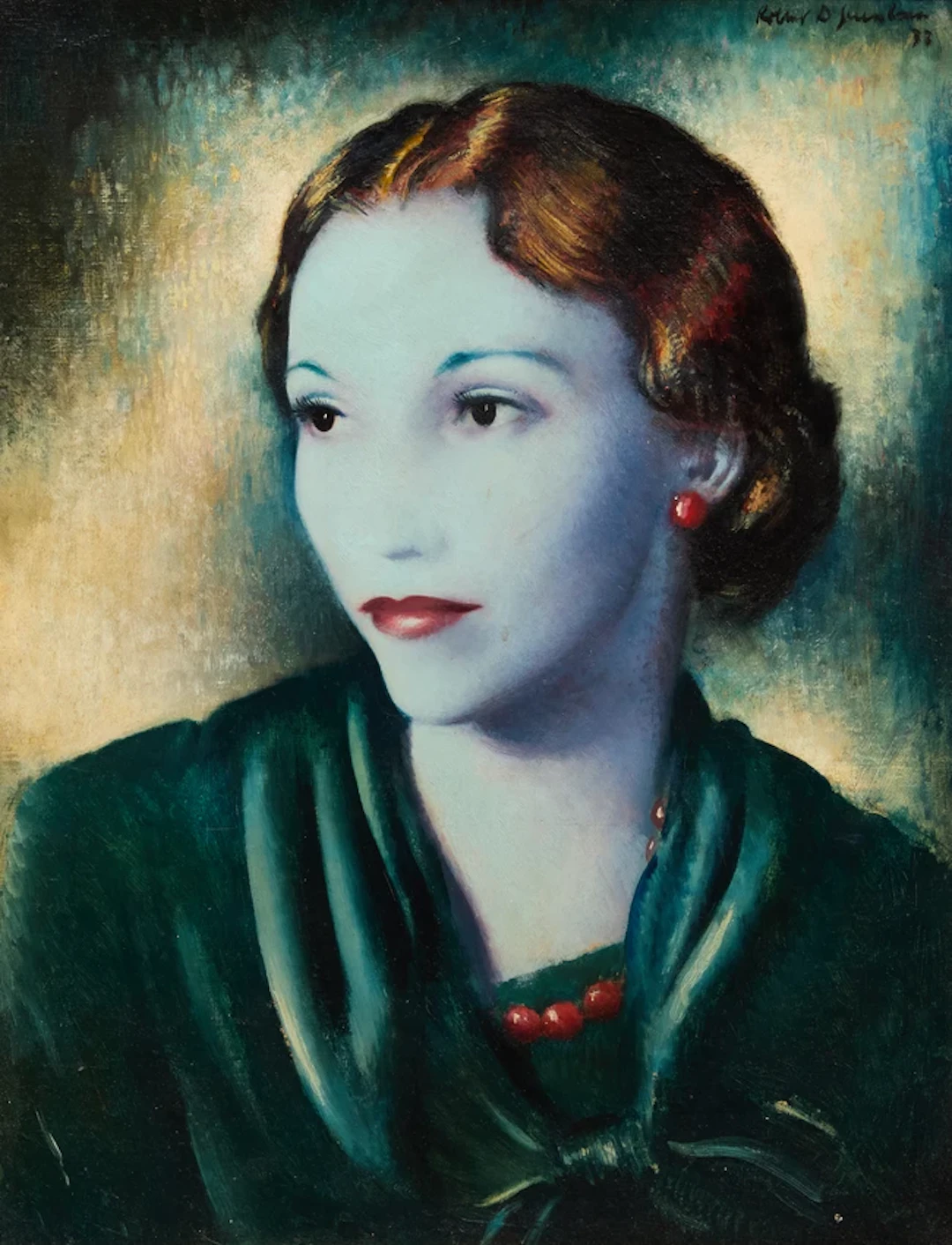 Robert Duckworth Greenham ROI RBA (British 1906-1975) Portrait of a lady