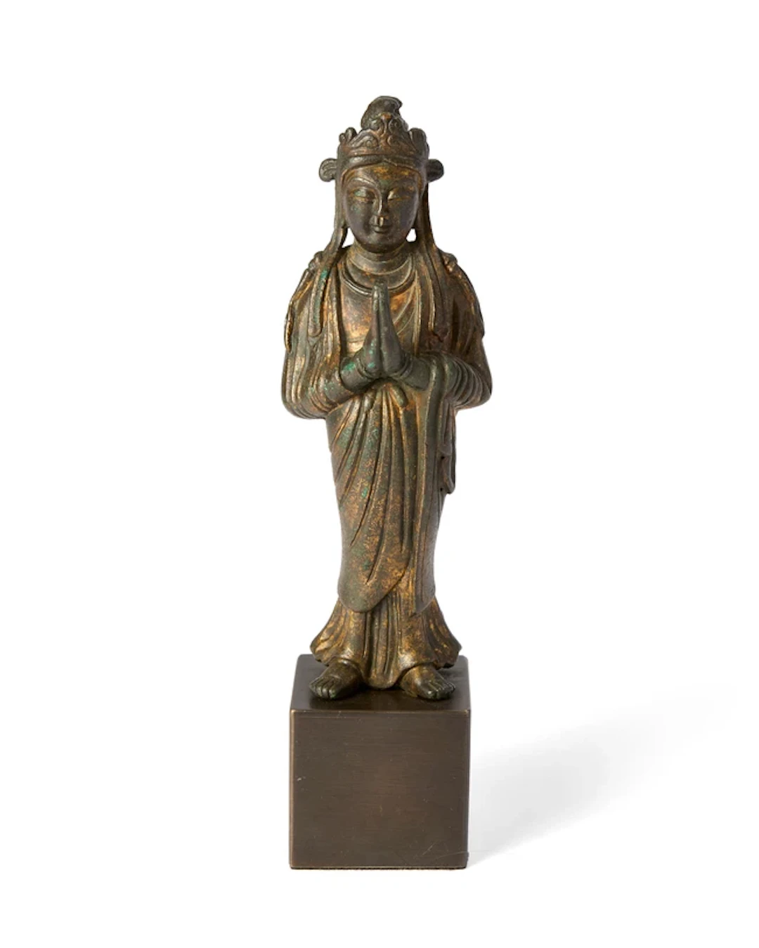 A Chinese gilt bronze figure of Avalokitesvara 17th/18th...
