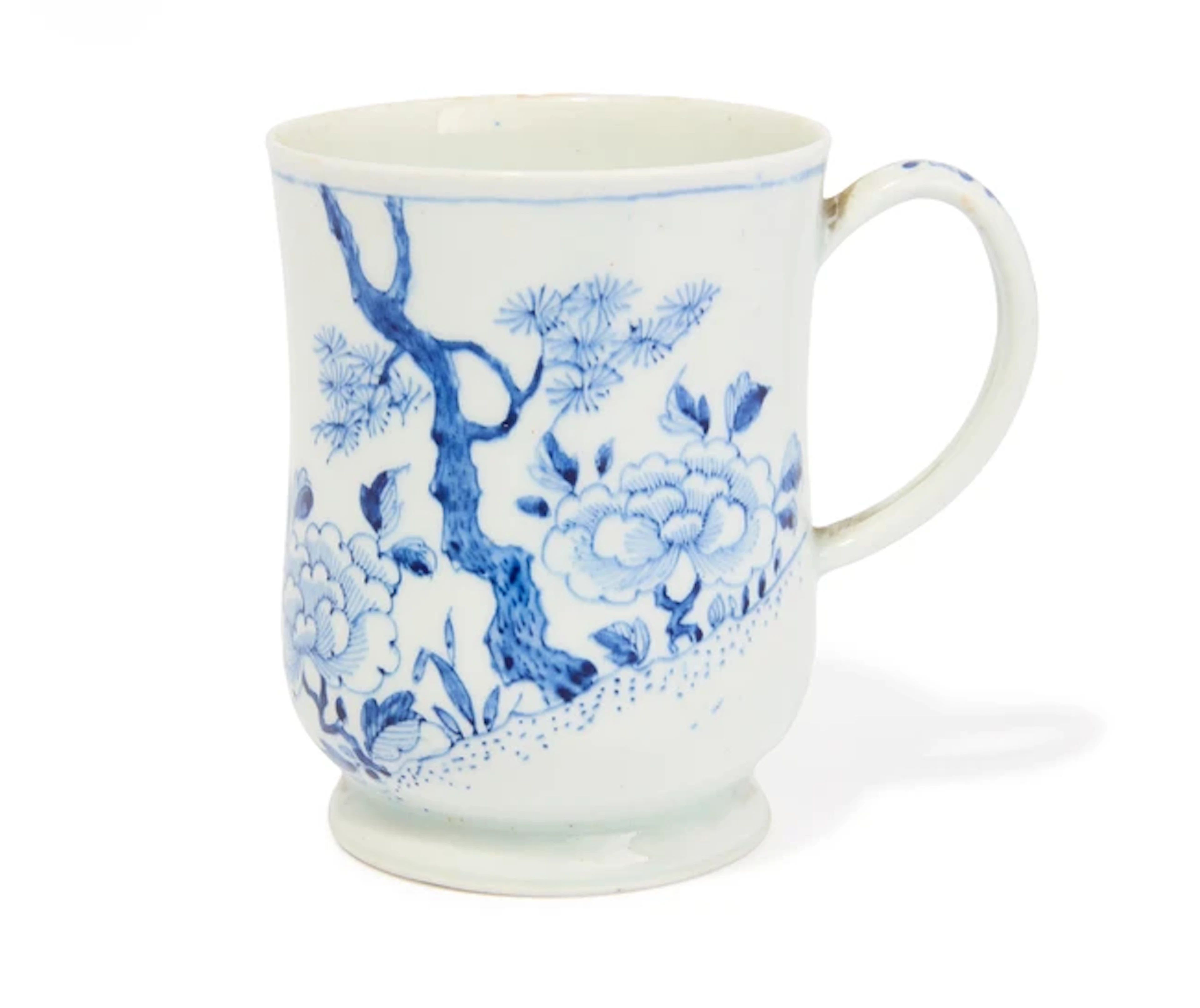 A Bow porcelain mug
