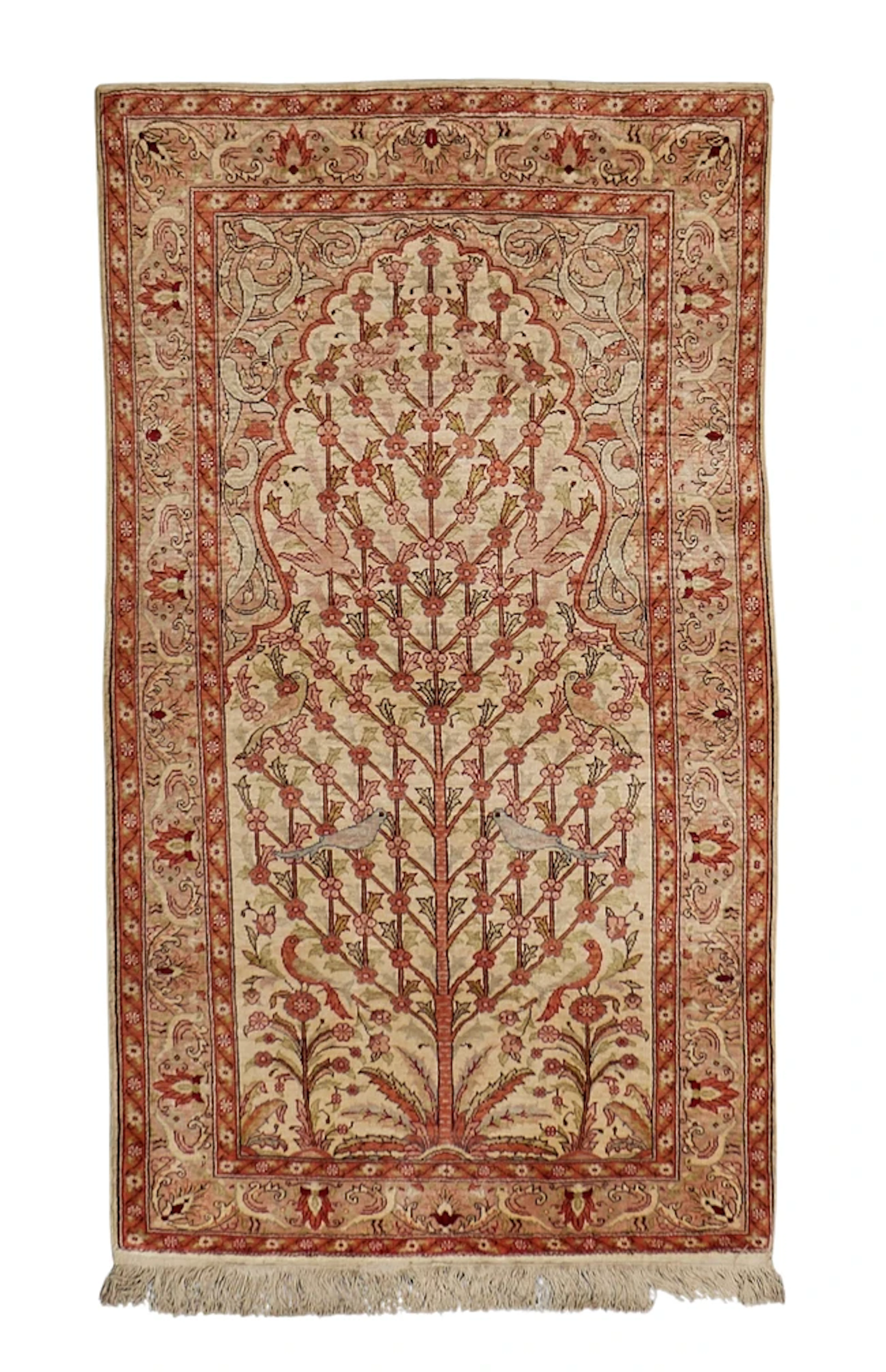 A Turkish silk Kayseri rug