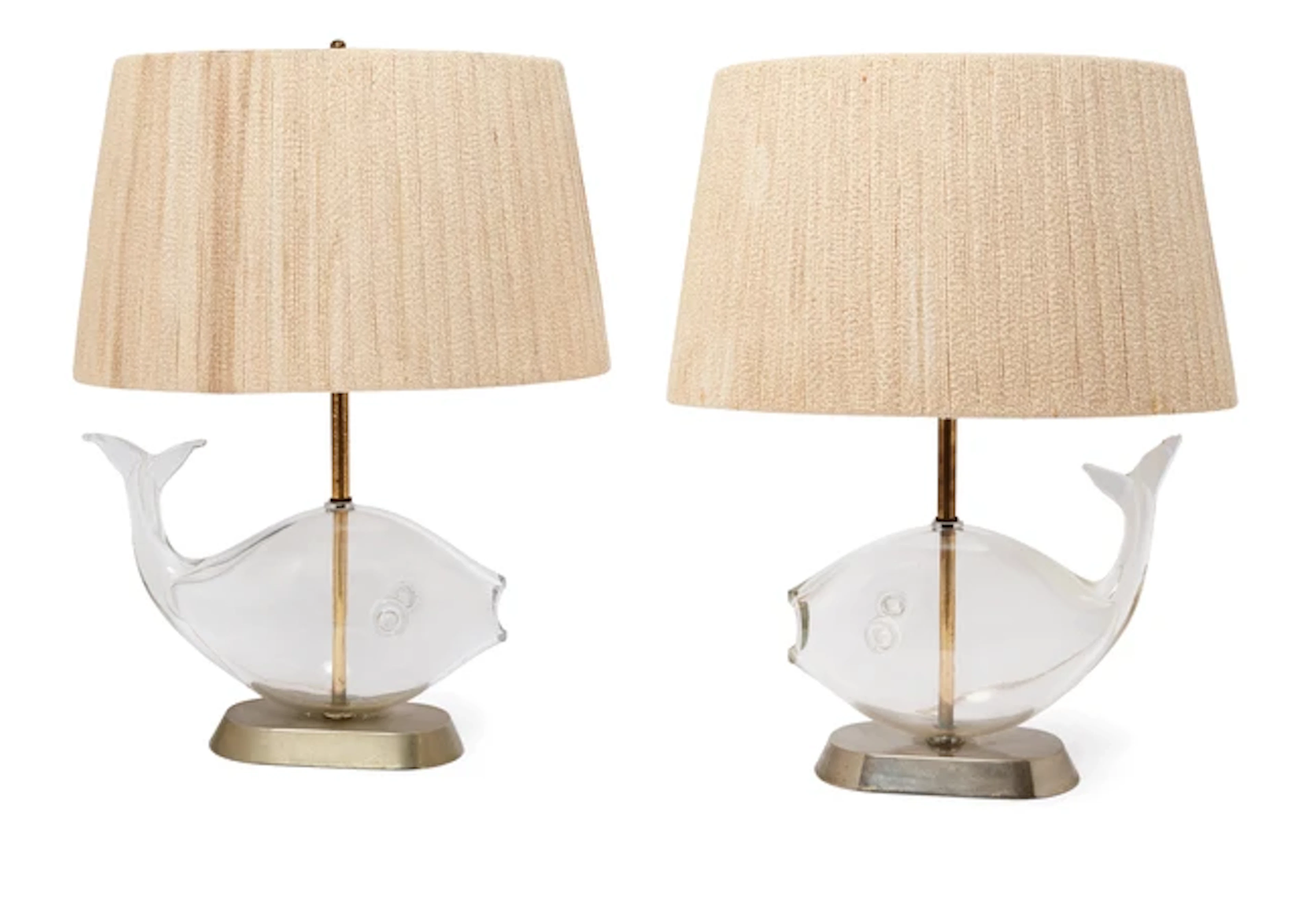 Blenko Pair of table lamps