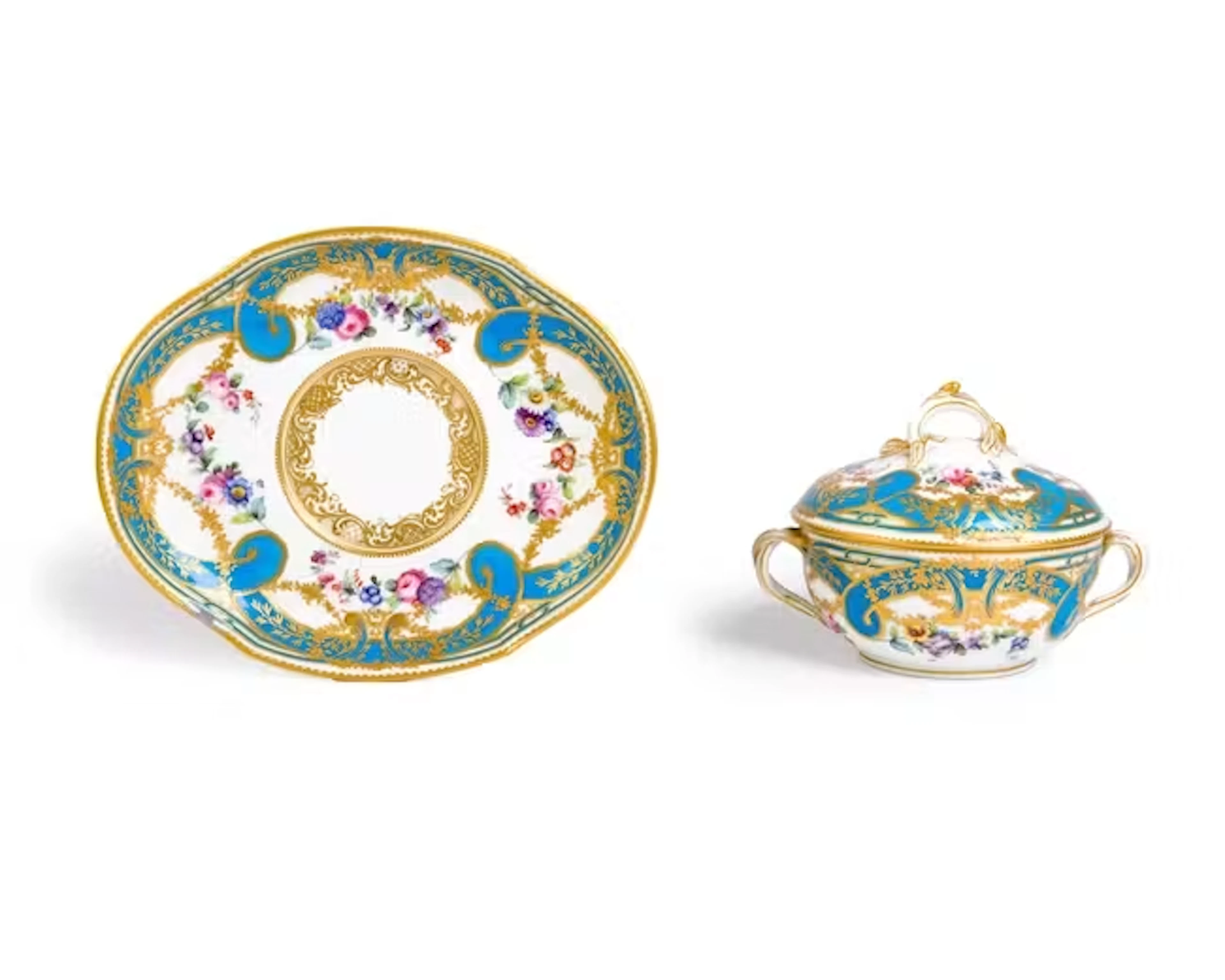 A Sèvres porcelain broth-bowl
