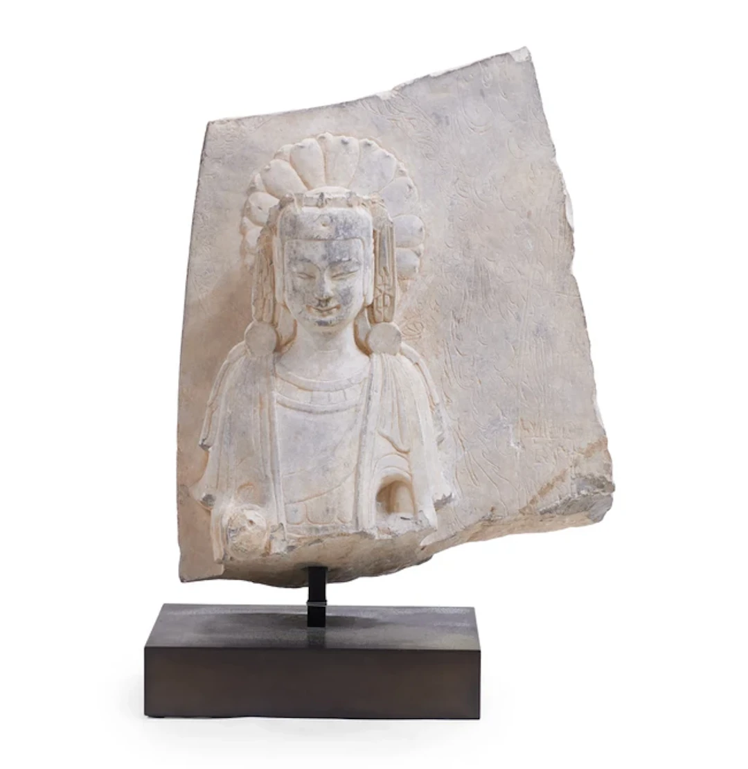 A Chinese Buddhist stone stele fragment Northern Wei dynasty style