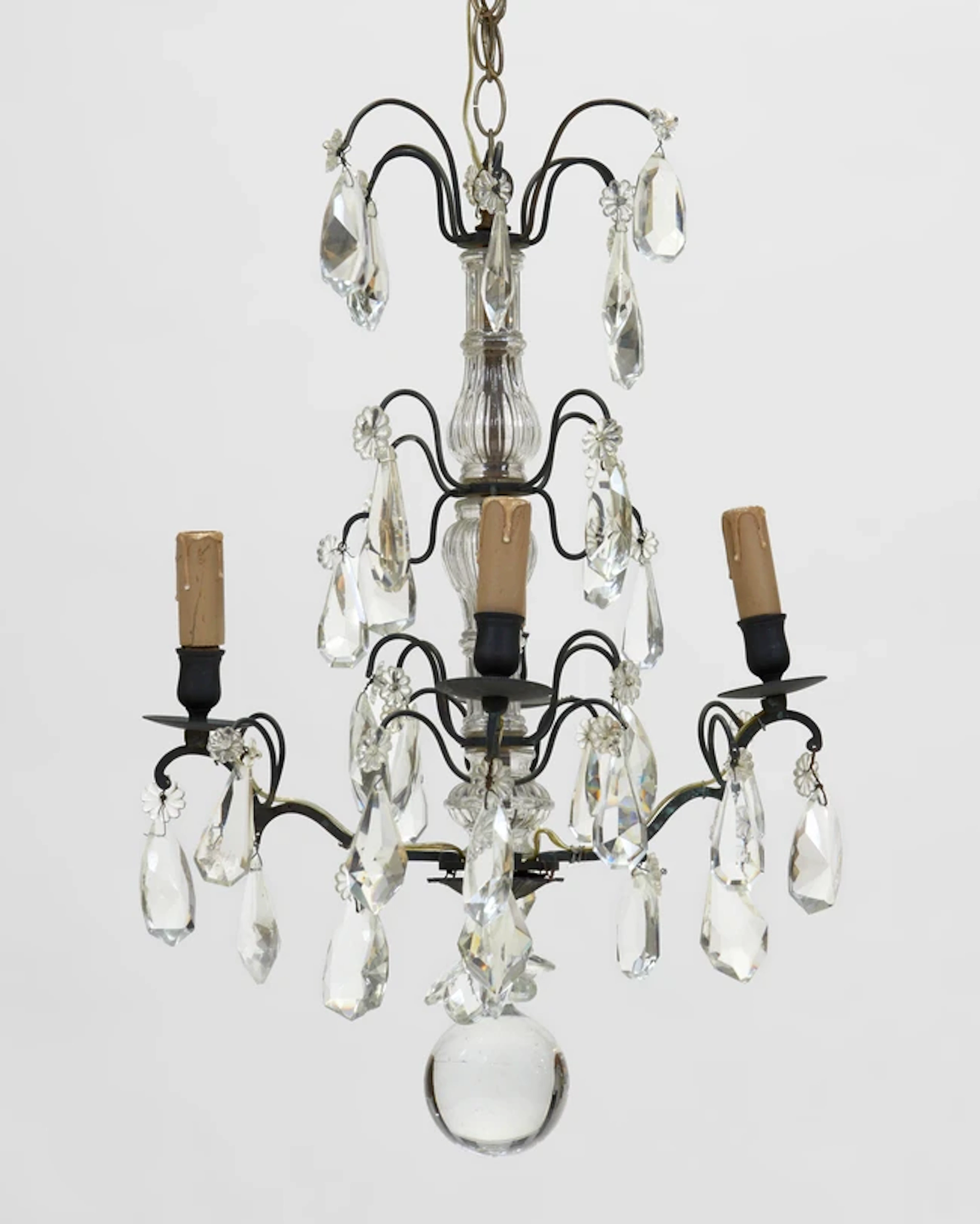 Manner of Maison Baguès Four light chandelier