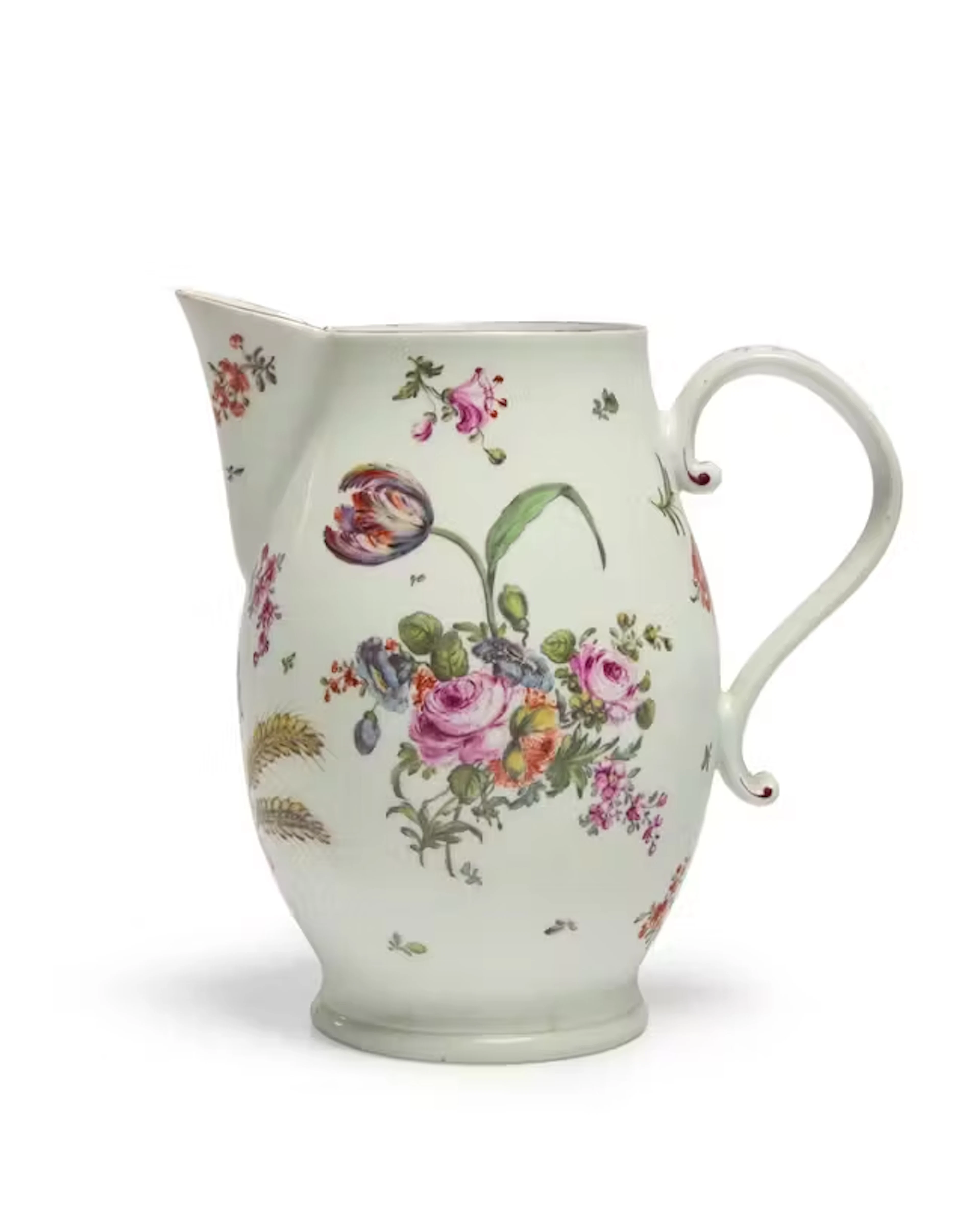 A Derby porcelain baluster jug