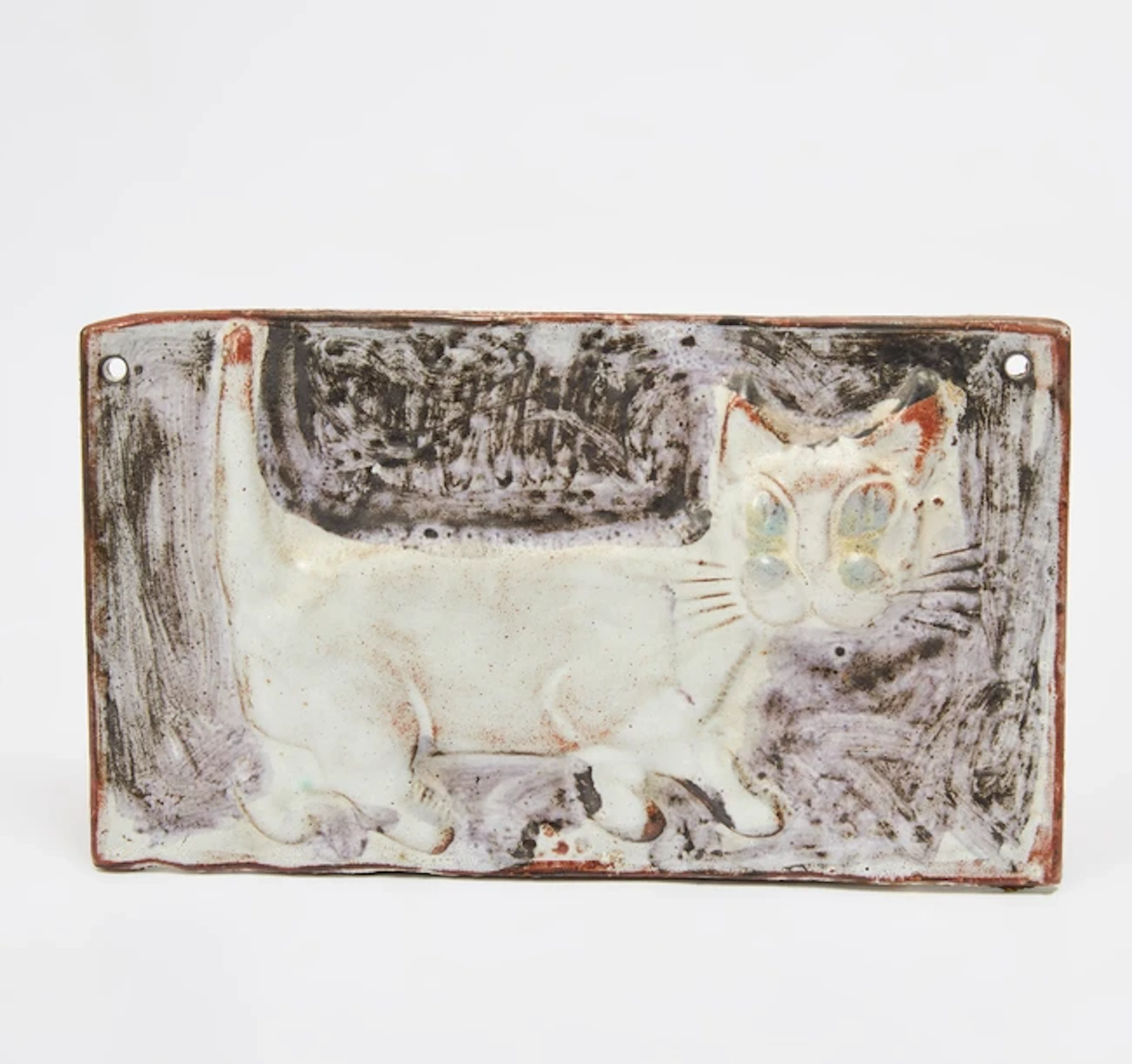 Stanislas Reychan (1897-1994) Walking cat plaque