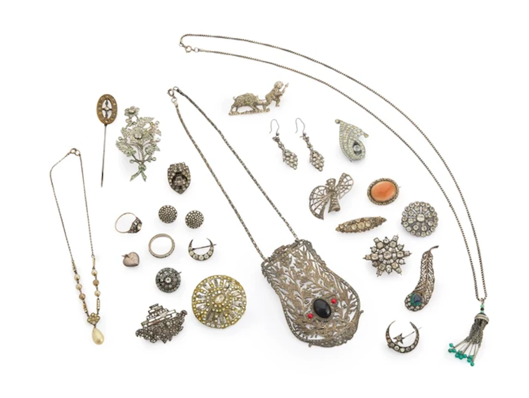 A group of 19th century and later paste set jewellery