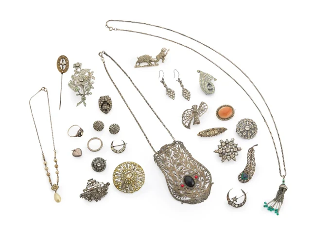 A group of 19th century and later paste set jewellery