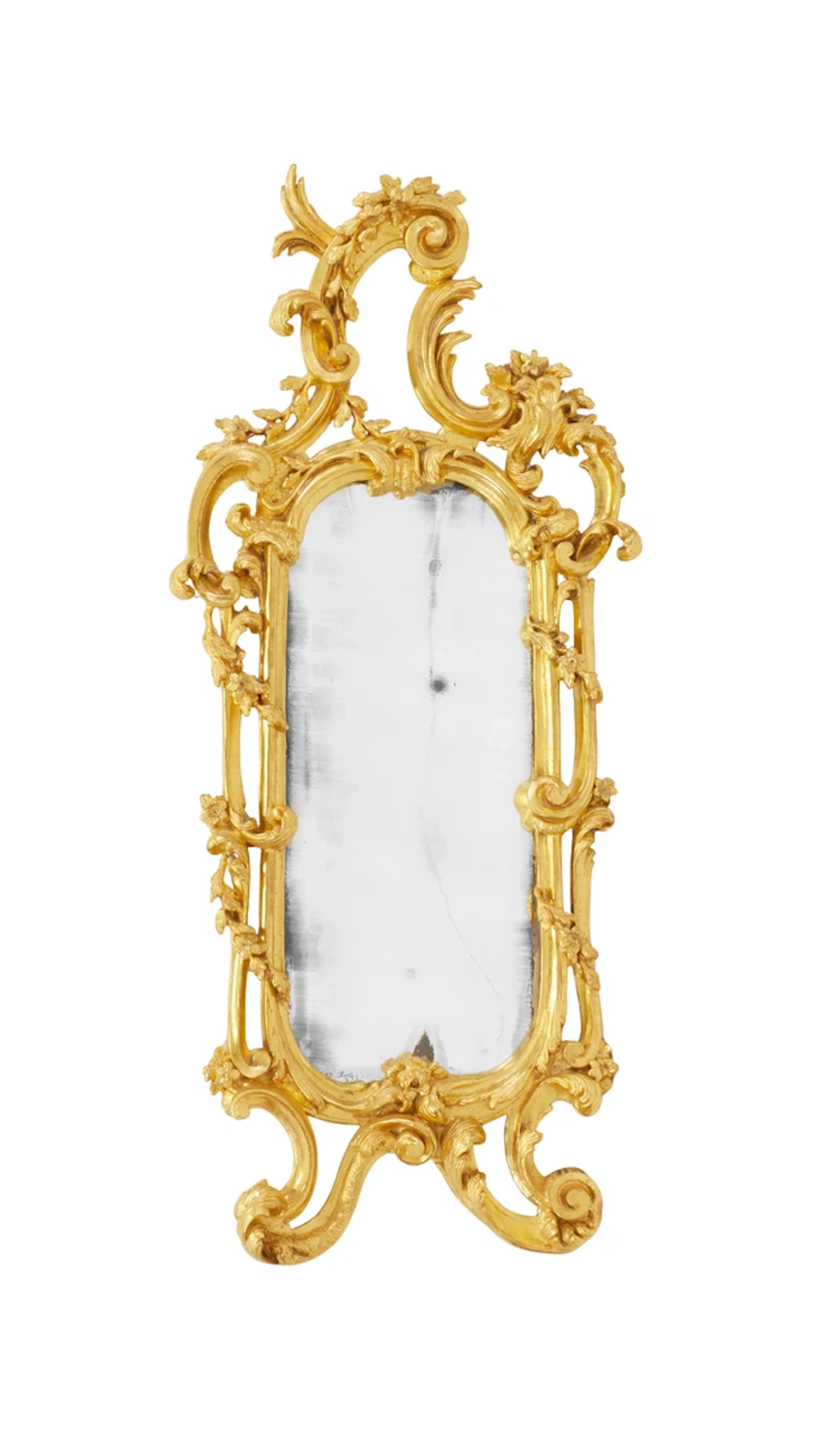A Louis XV Rococo giltwood mirror