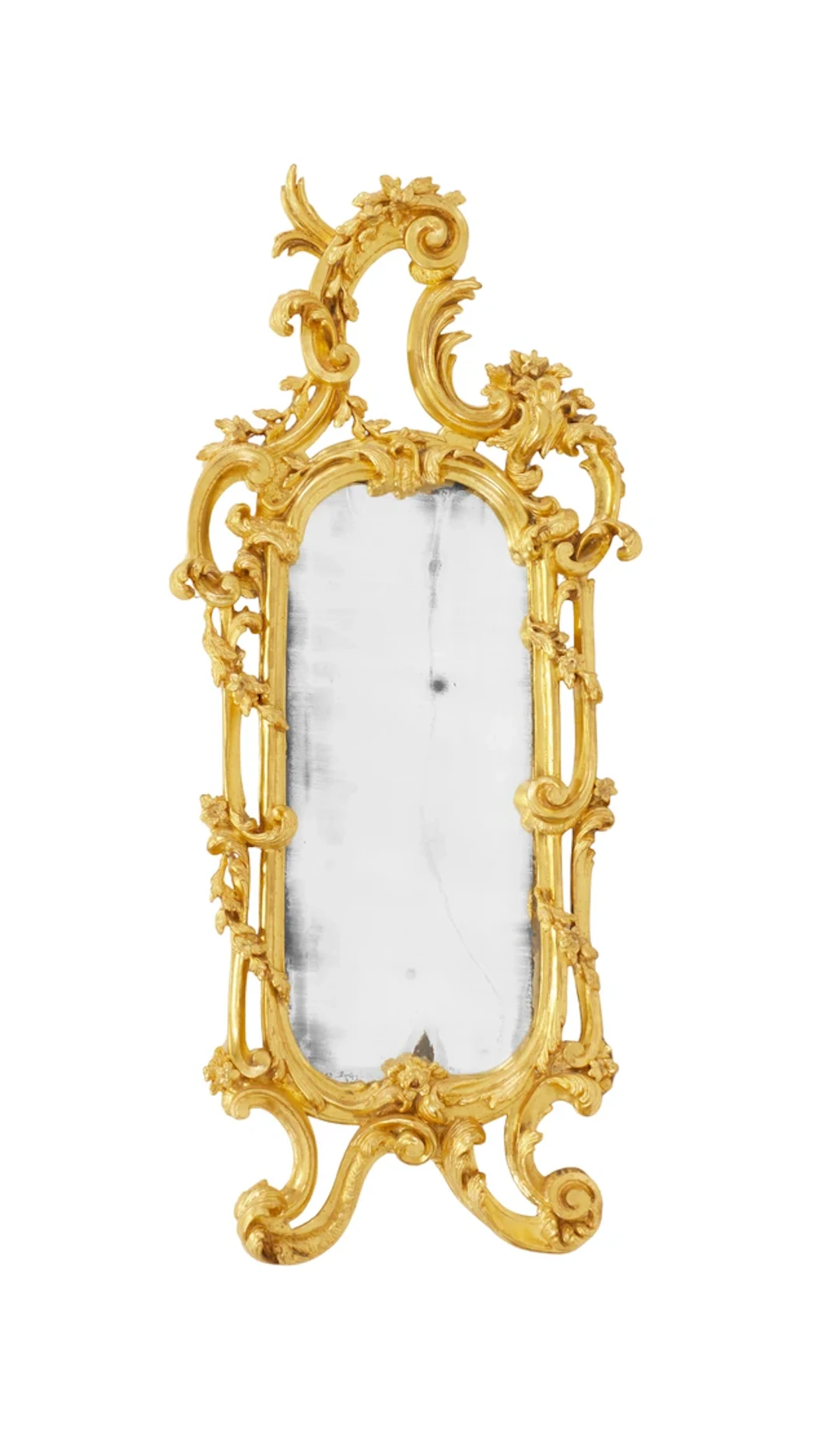 A Louis XV Rococo giltwood mirror