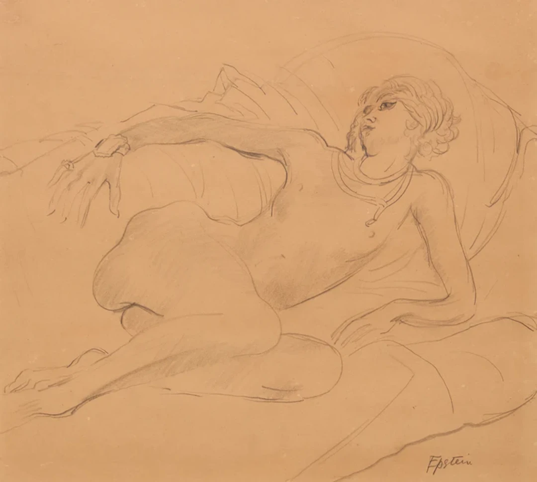 Sir Jacob Epstein (British 1880-1959) Reclining Female...