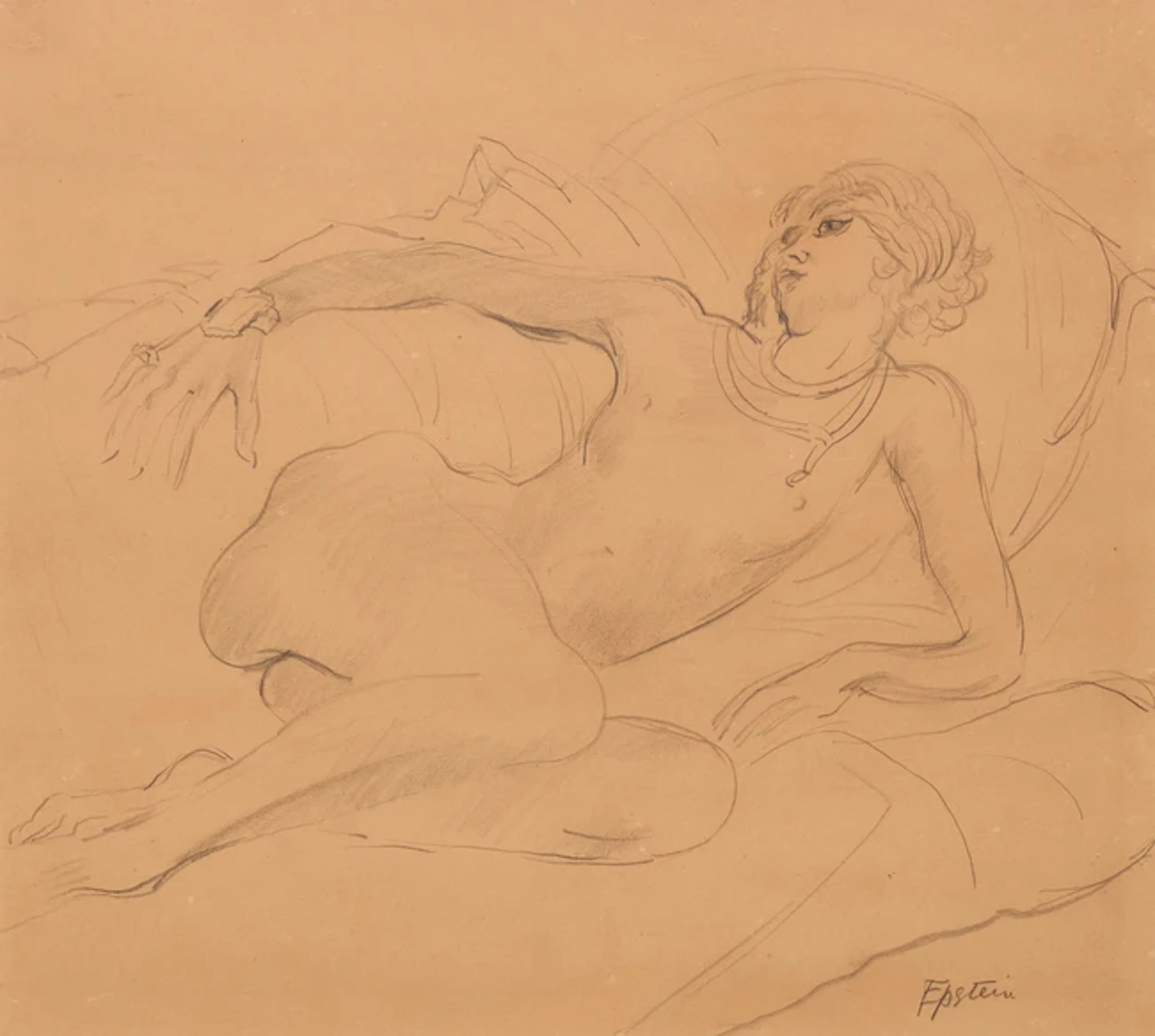 Sir Jacob Epstein (British 1880-1959) Reclining Female...