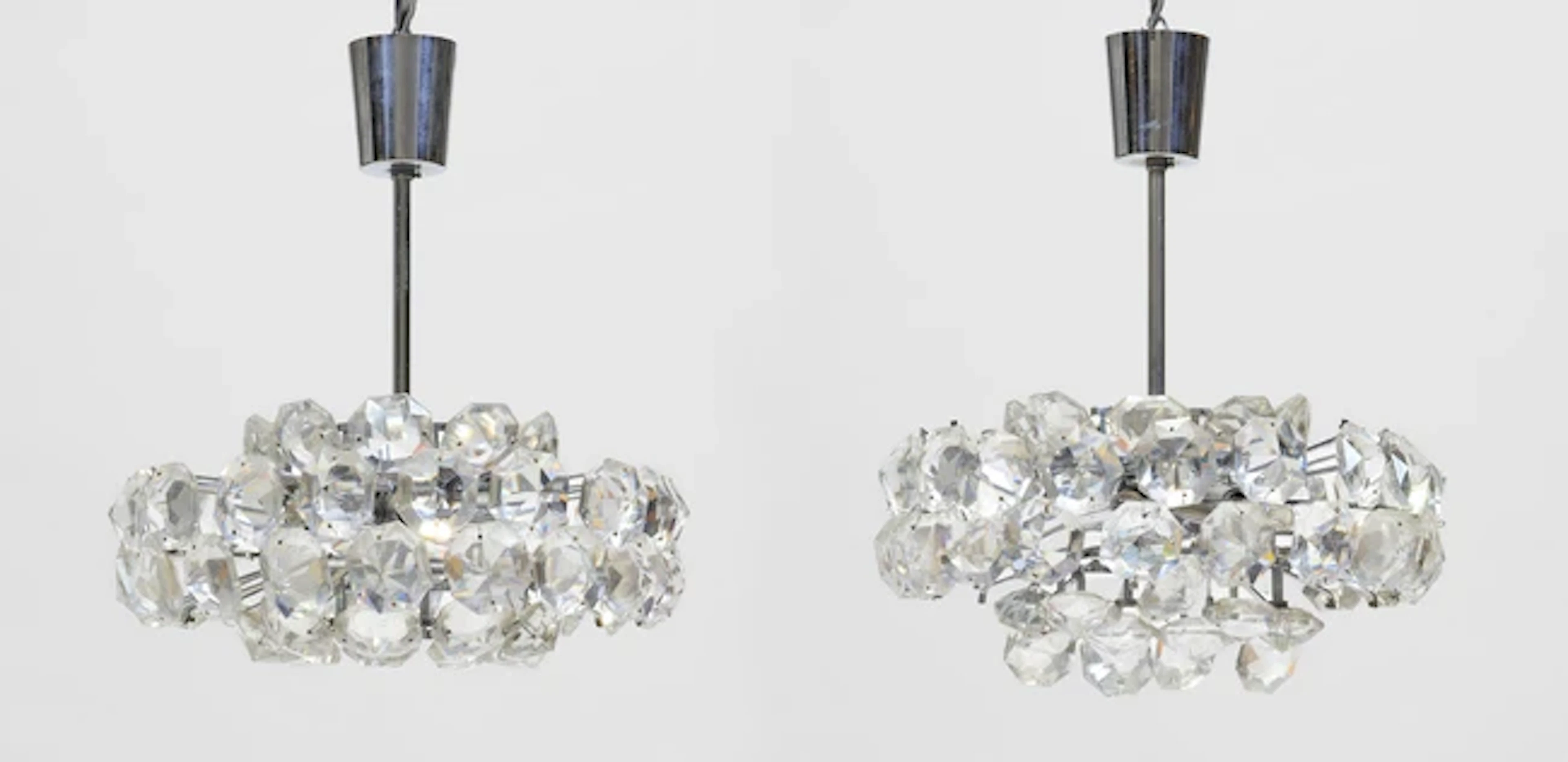 Friedl Bakalowits (b.1939) for Bakalowits & Sohne Pair of ceiling lights