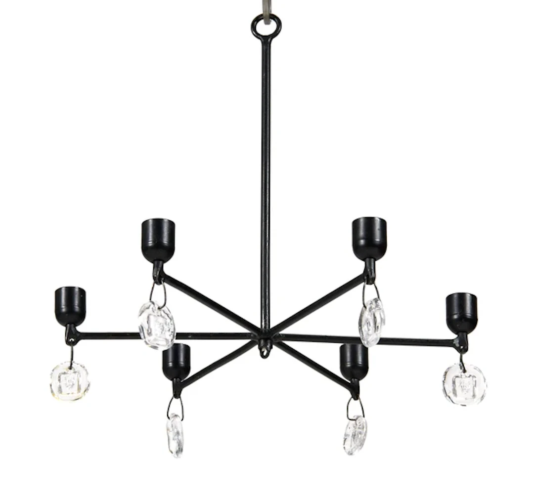 Erik Hoglund (1932-1998) for Boda Nova Glassworks Hanging candelabra