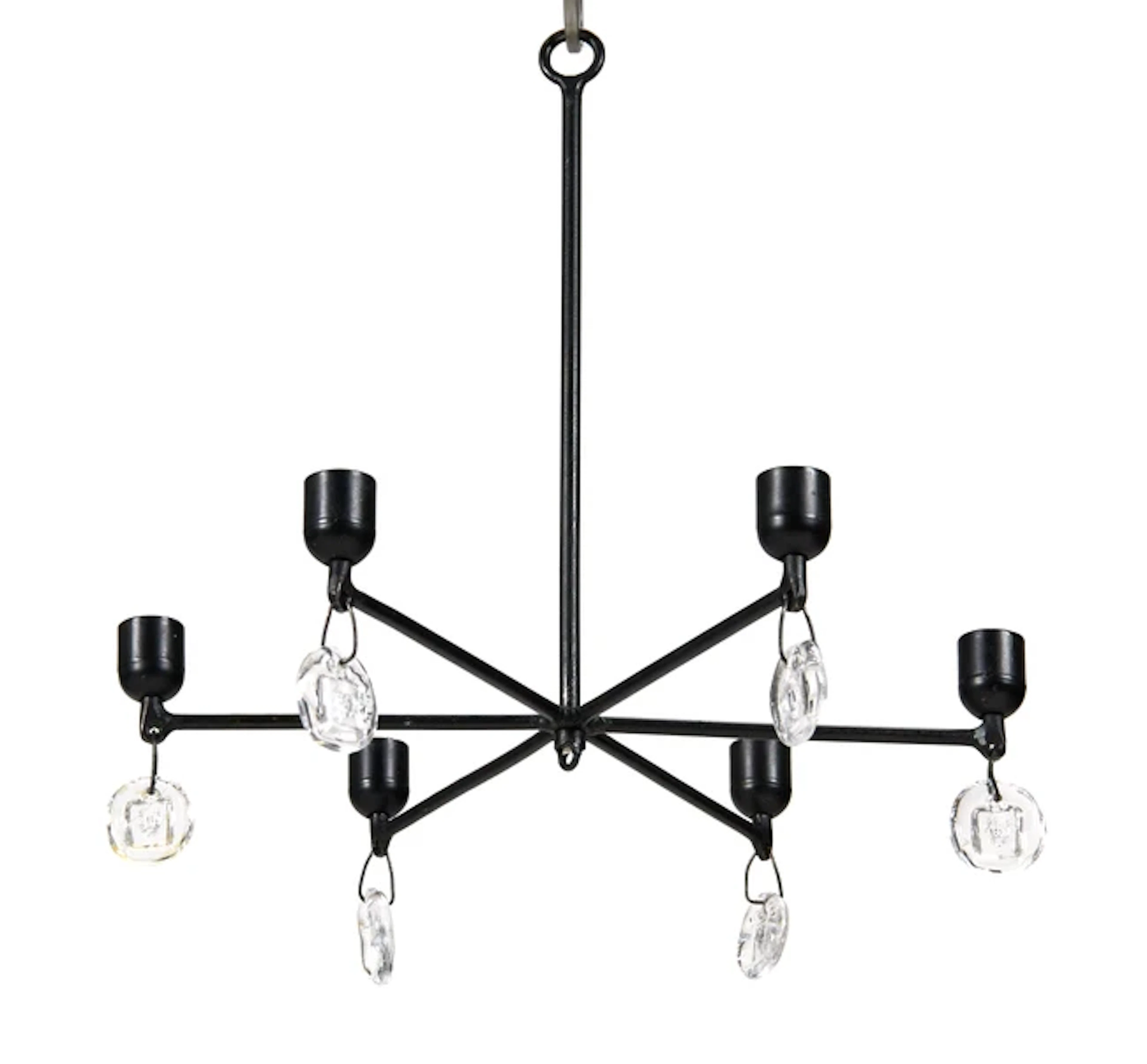 Erik Hoglund (1932-1998) for Boda Nova Glassworks Hanging candelabra