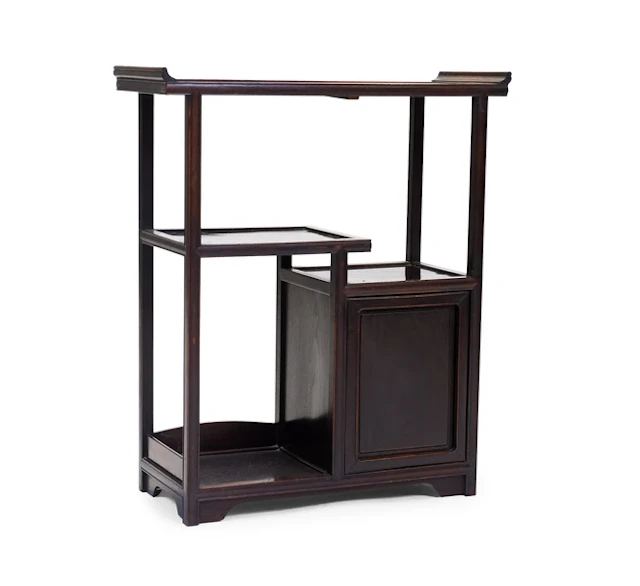 A Chinese hongmu open cabinet Qing dynasty