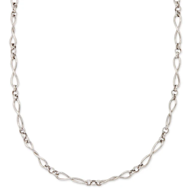 A 9ct white gold necklace