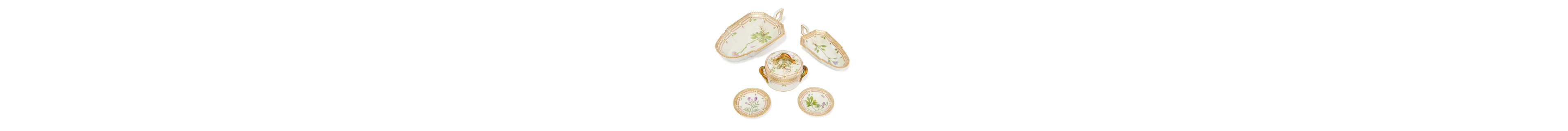 A group of Royal Copenhagen 'Flora Danica' porcelain