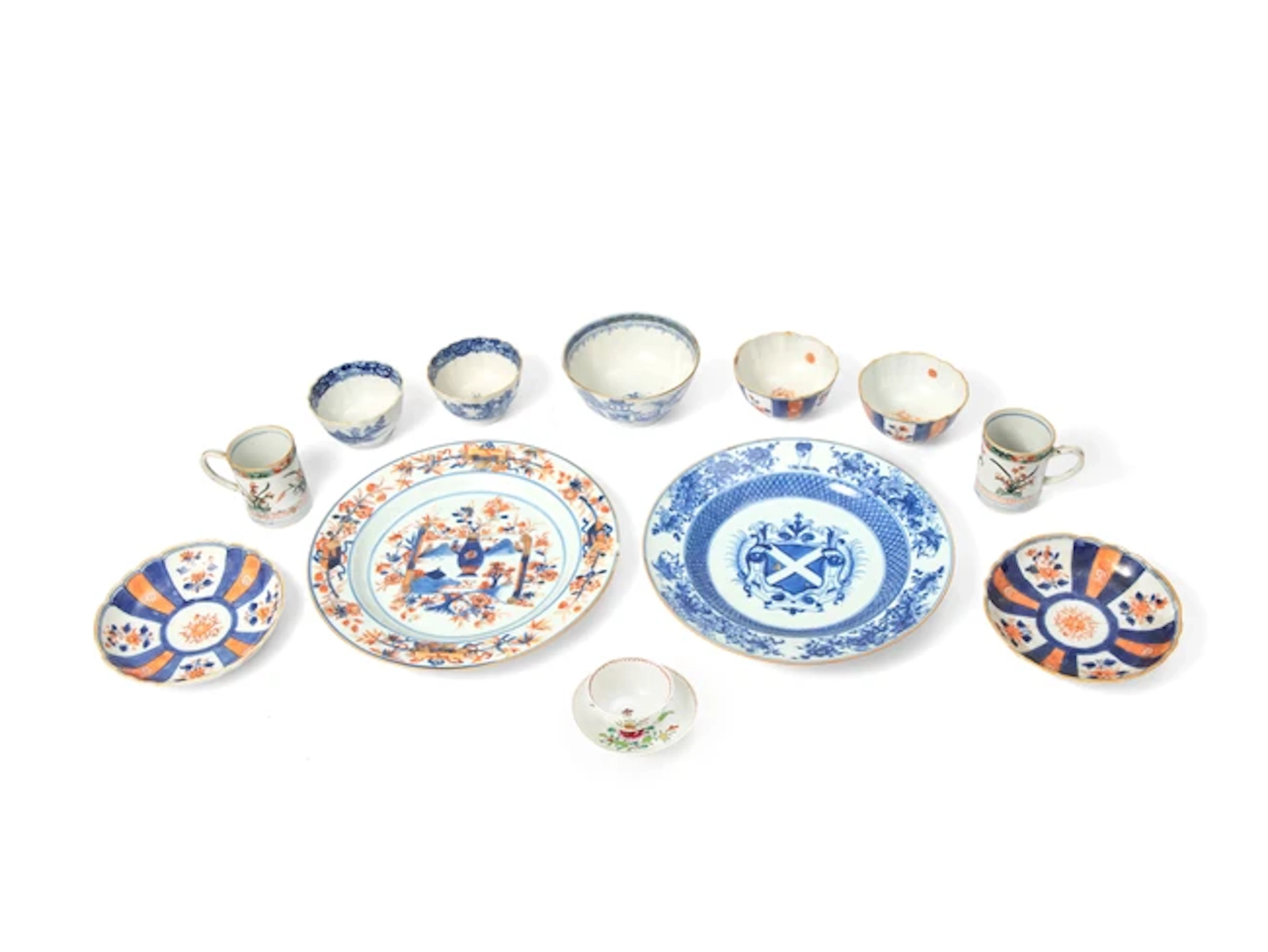 A group of Chinese export vessels Qing dynasty