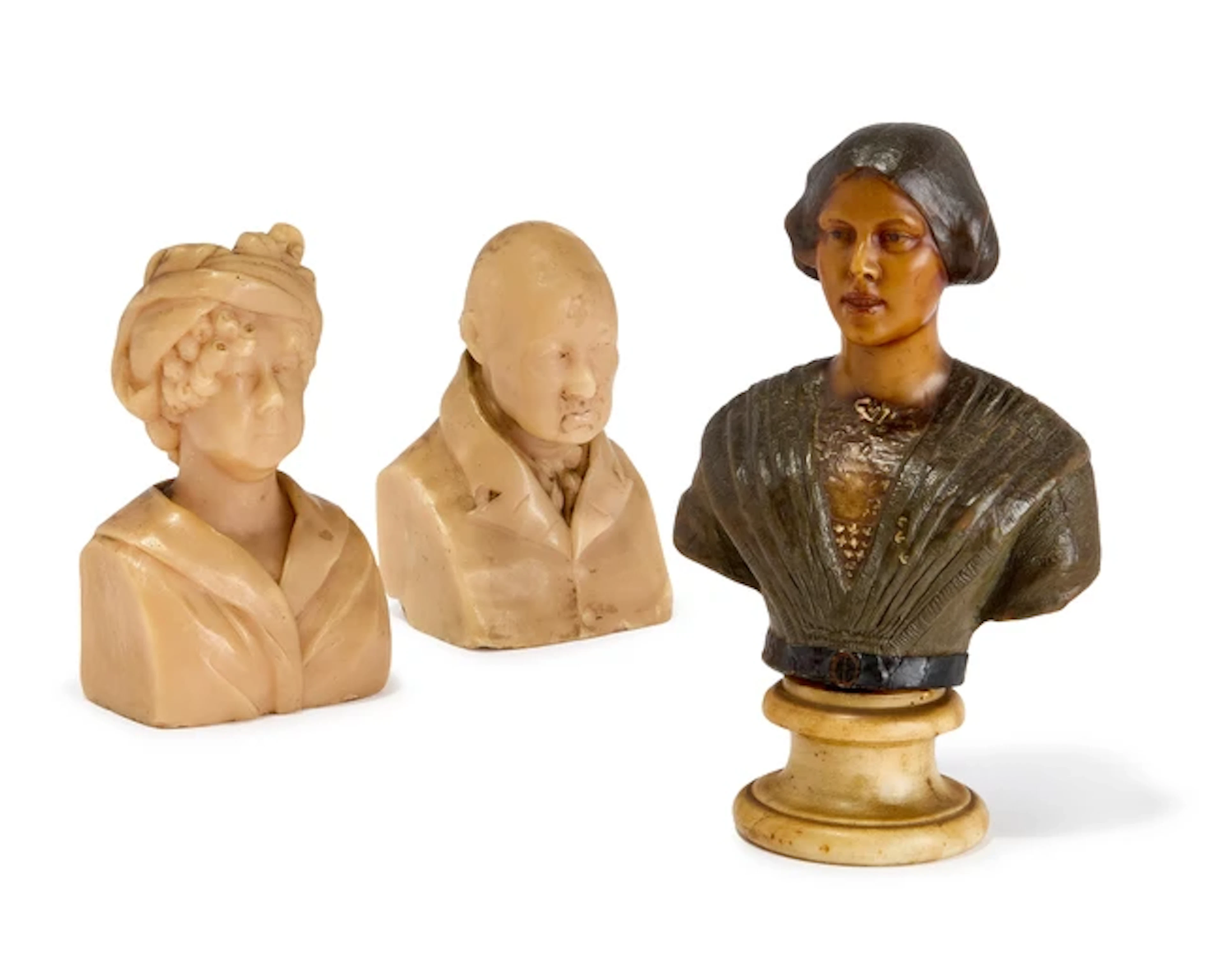 A polychrome bust of Jenny Lind