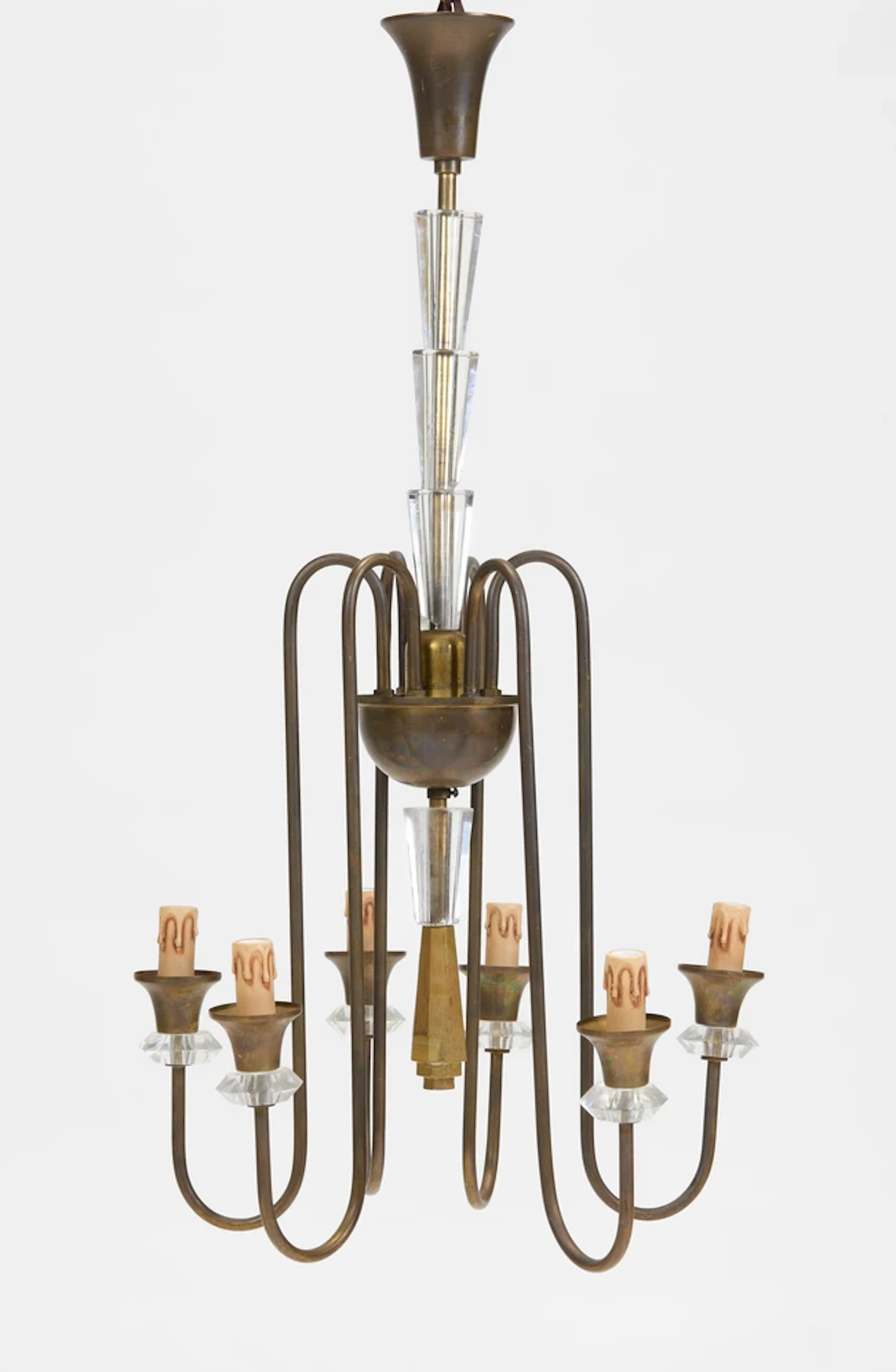 Art Deco Six light ceiling light