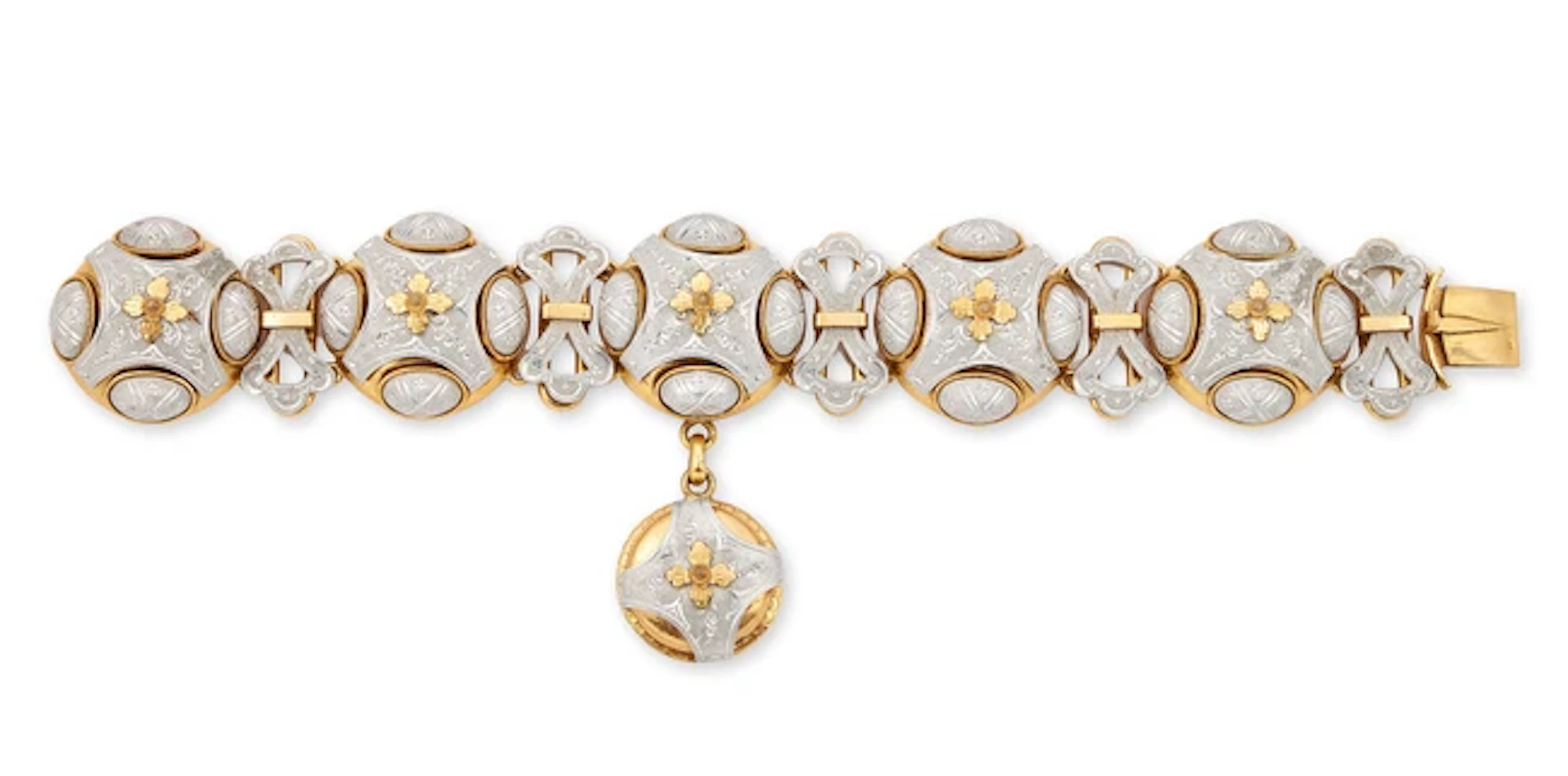 A French 19th century aluminium and gilt metal bracelet