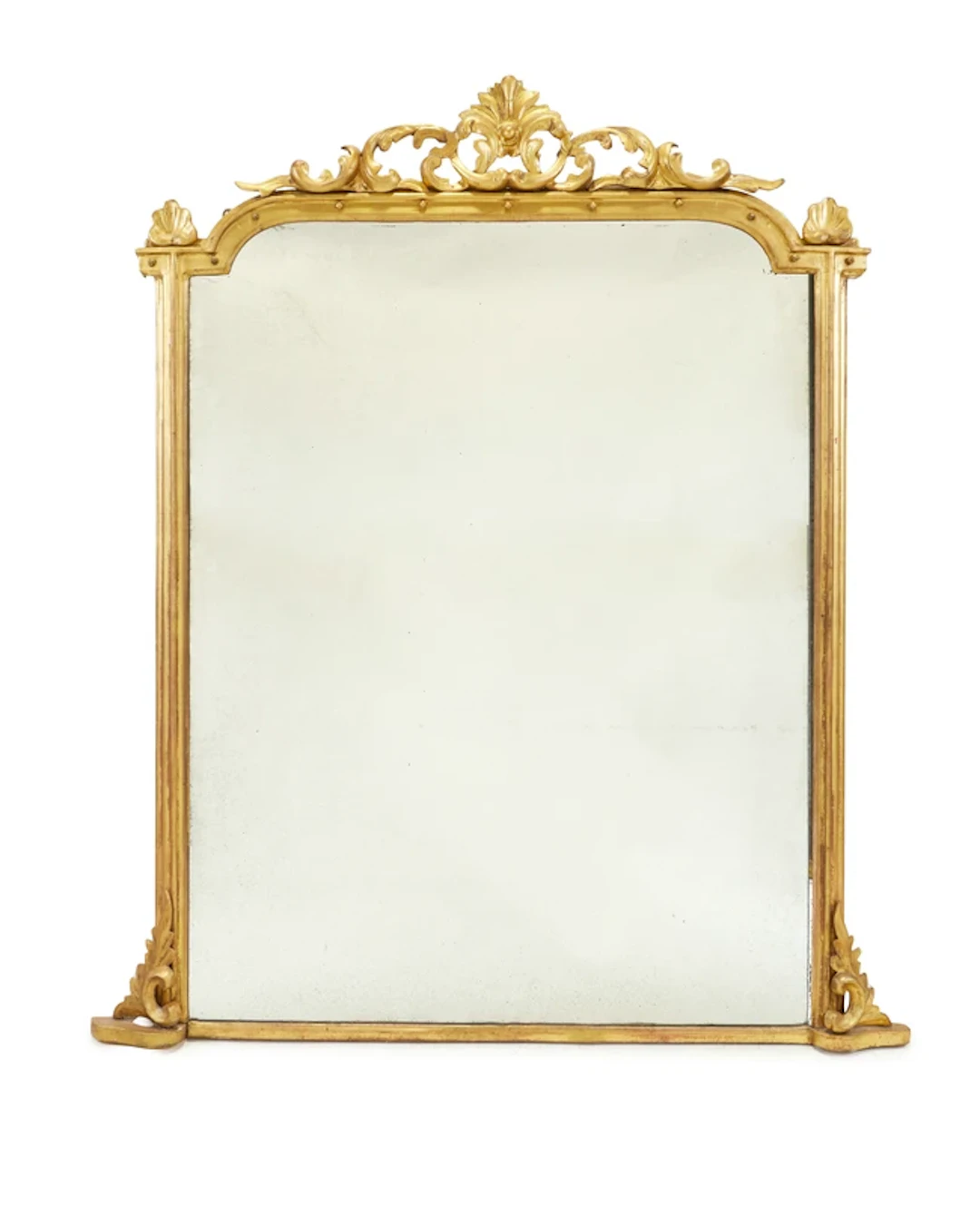A Victorian giltwood overmantel mirror