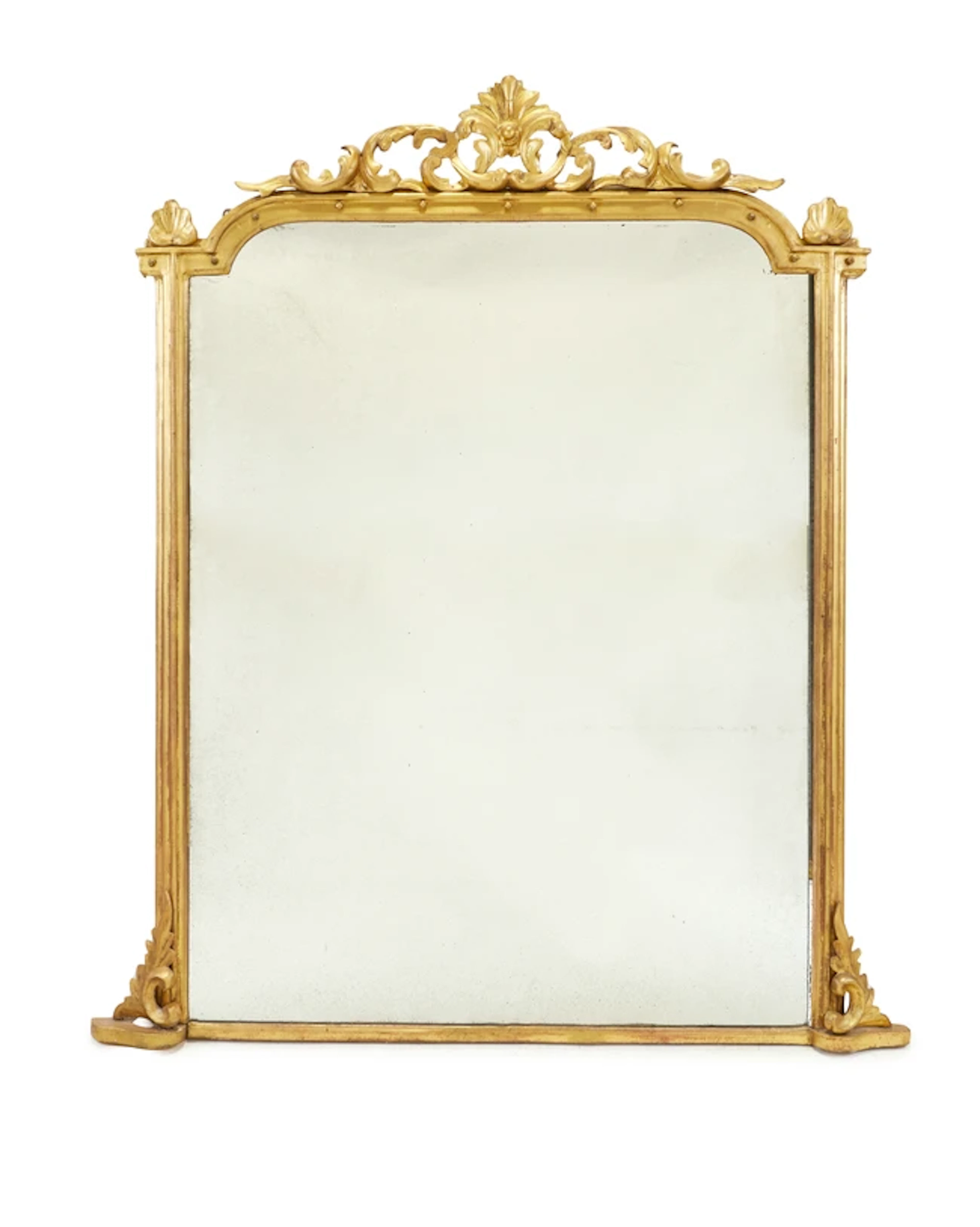 A Victorian giltwood overmantel mirror