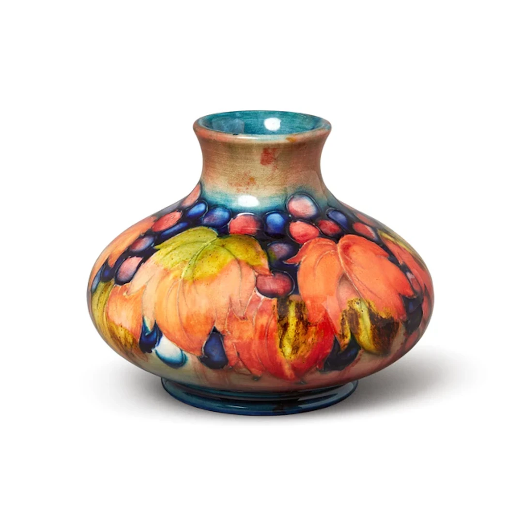Walter Moorcroft (1917-2002) Leaf and berry pattern squat vase
