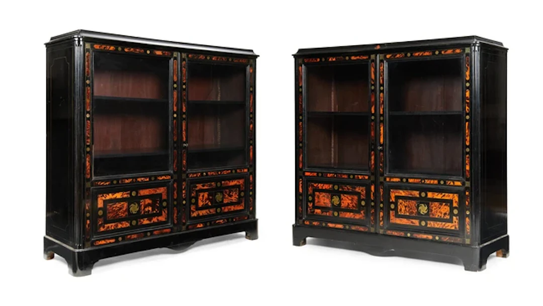 French Pair of Boulle work cabinets