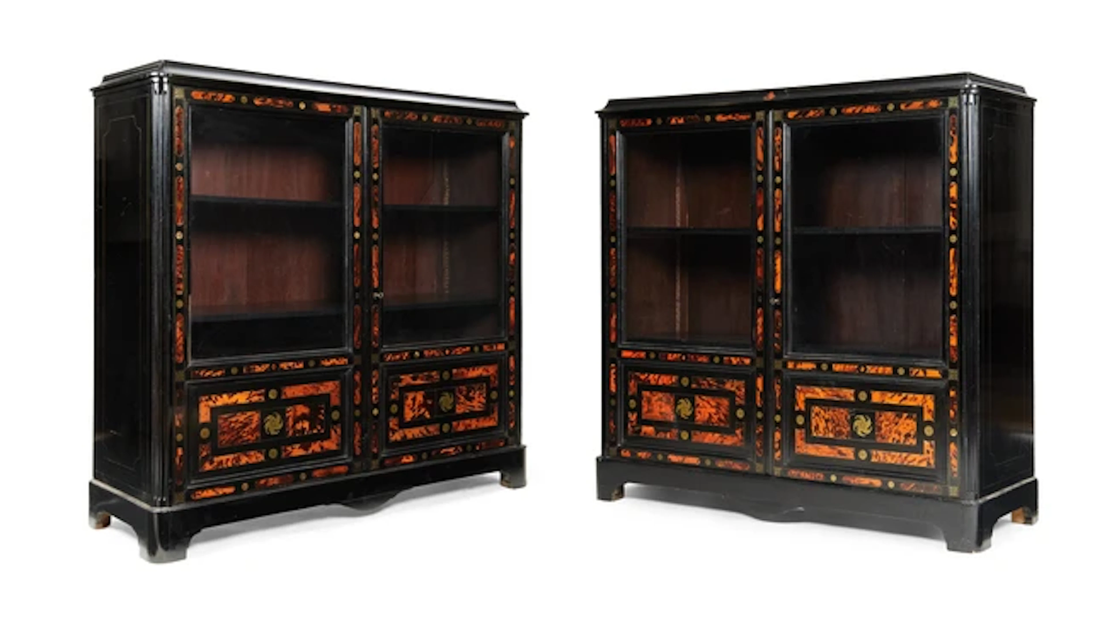 French Pair of Boulle work cabinets