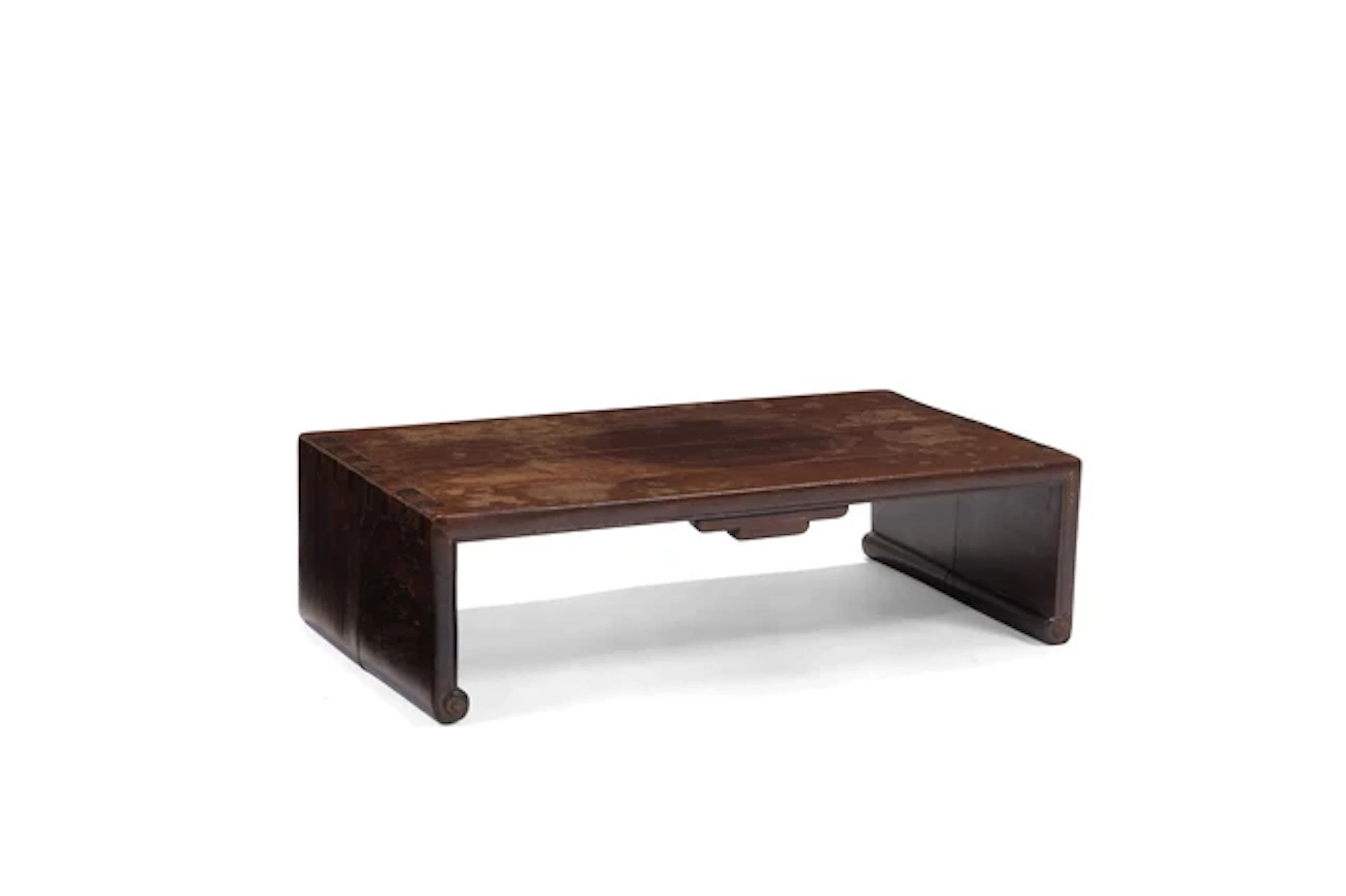A Chinese wood stand 20th century The plain top joined to...
